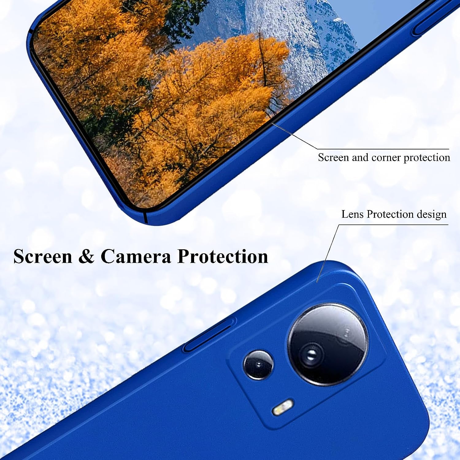 Yarxiawin for Xiaomi 13 Lite Case Shockproof Pink, Xiaomi 13 Lite Phone Case Thin Hard PC Protective Case Anti-Fingerprint Cover with Ultimate Delicate Touch Feeling (Dark Blue)  Yarxiawin   