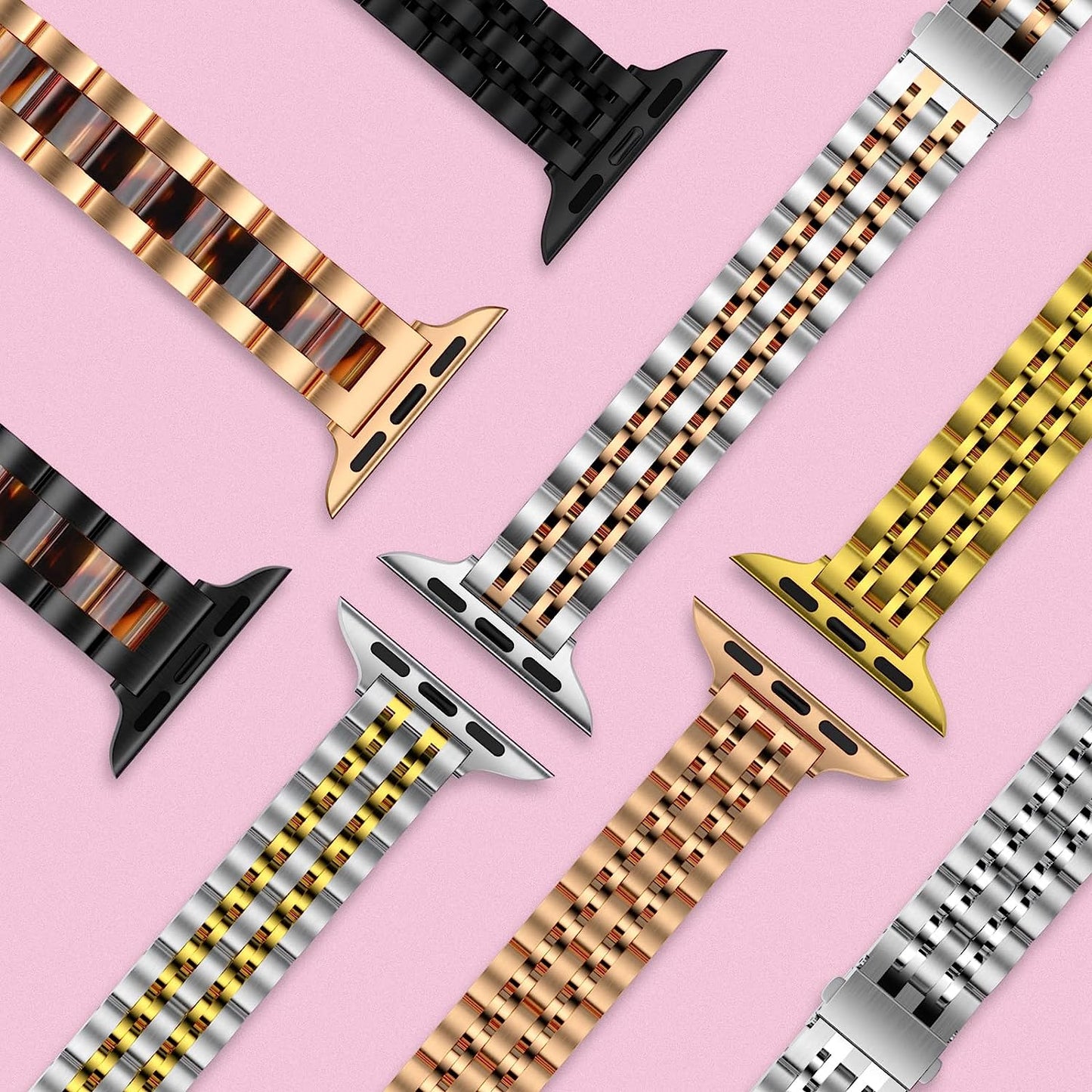 CINORS Metal Band Compatible with Apple Iwatch 38Mm 40Mm 42Mm 44Mm Women Replacement Stainless Steel Bands for Series 5 4 3 2 1  CINORS   