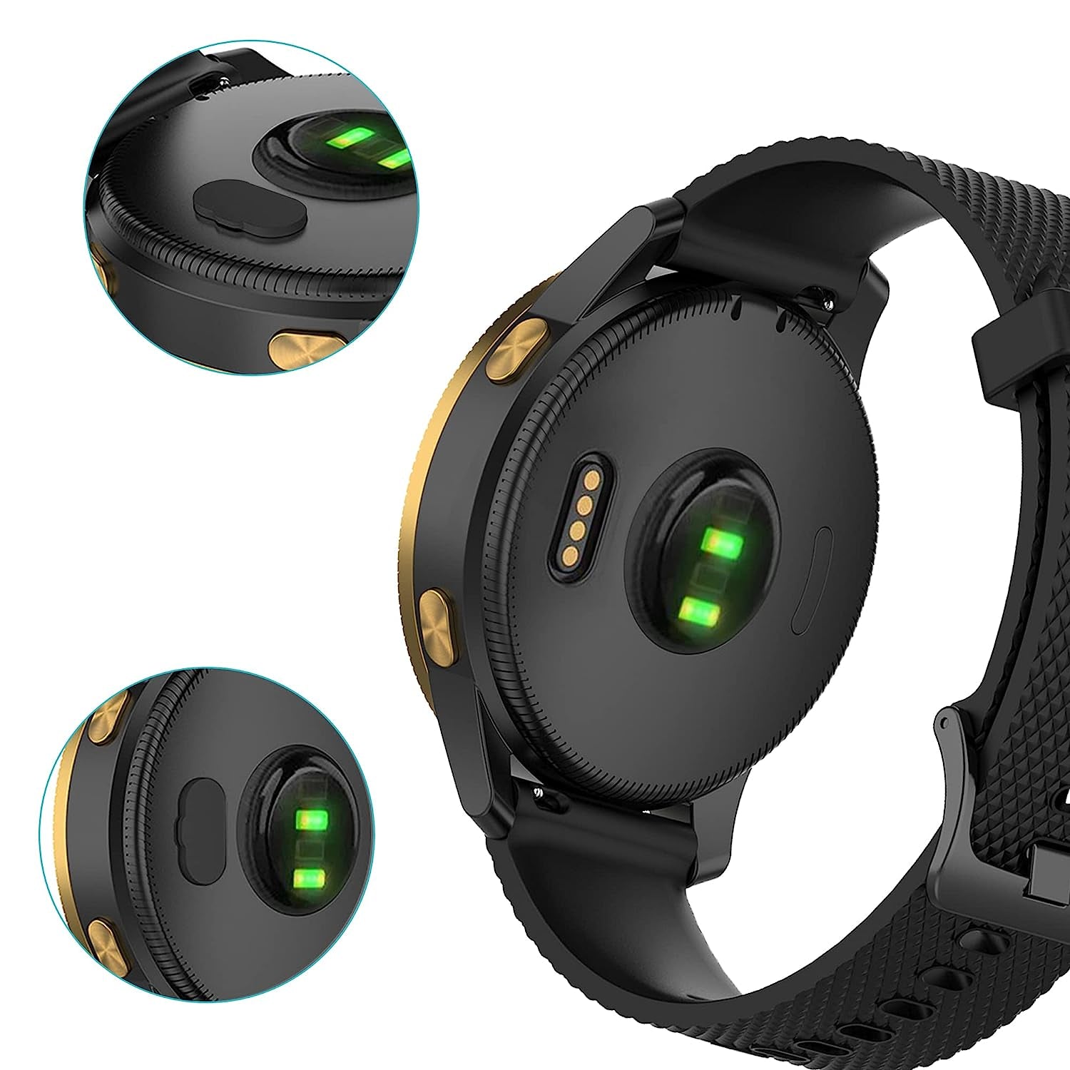 AWINNER 10 Pack Dust Plug Compatible for Garmin Watch Charger Port Protector (Black)  AWINNER   