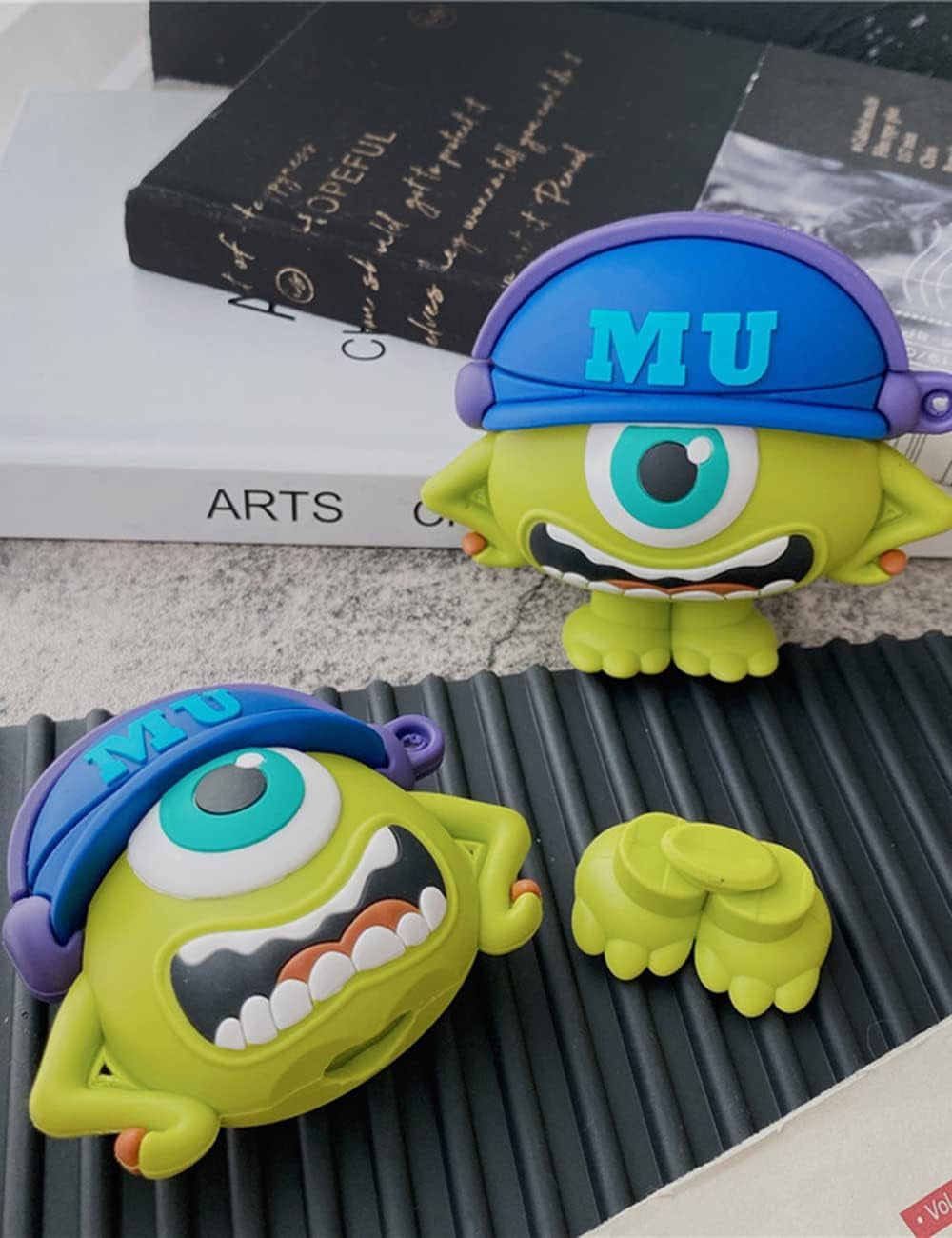 Cartoon Case Compatible with Apple Airpods Pro Case Cover Silicone Shockproof 3D Cute Kawaii Protective Case Anti-Fall Headphone Case for Airpod Pro Case (Airpods Pro, Green Monster)  FirstCorn   