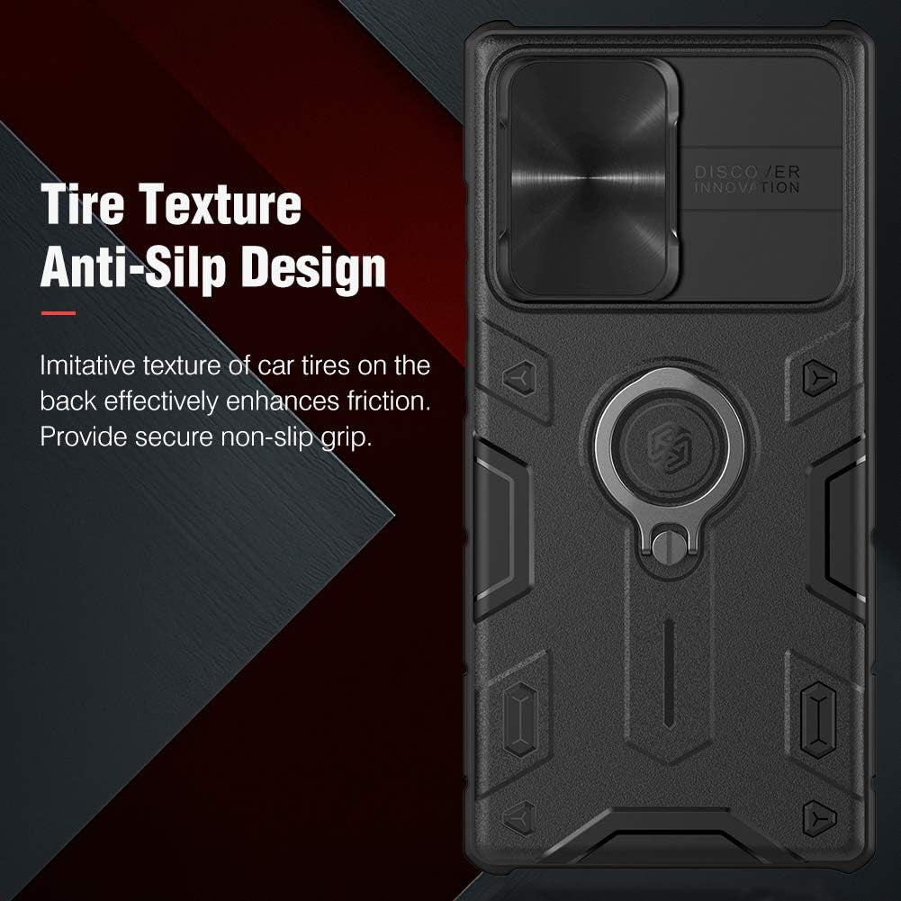 Nillkin for Samsung Galaxy Note 20 Ultra Case, [Built in Kickstand & Slide Camera Cover] Shockproof Hard PC Back & Soft Silicone Bumper Hybrid Cover Phone Case for Galaxy Note 20 Ultra 6.9'' Black  Shenzhen Nillkin Technology co.ltd   