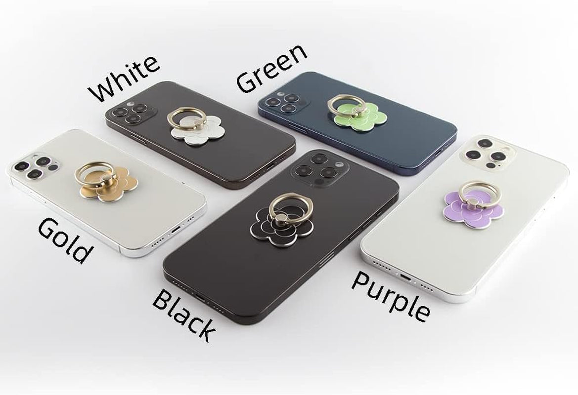 Flower Metal Cell Phone Ring Holder for Hand, Zinc Alloy Phone Back Ring Grip for Finger(Gold)  SUNURS   