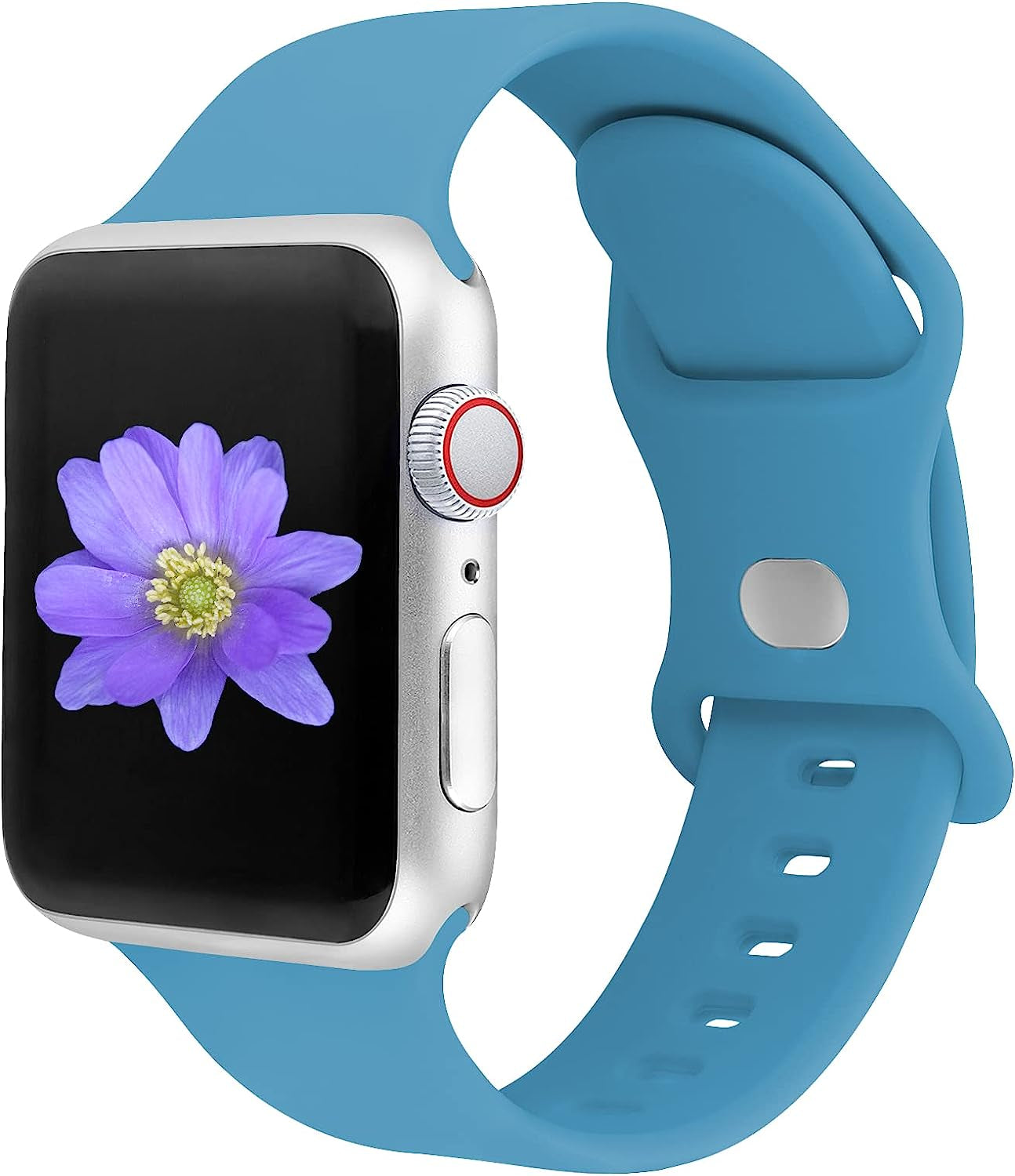 Cindgress Sport Bands Compatible with 42Mm 44Mm 45Mm 41Mm 38Mm 40Mm Apple Watch Bands for Women Men,Compatible with Soft Silicone Apple Watch Series 6 Bands for Women Men Series SE 8 7 6 5 4 3 2 1 Pack  Cindgress Northern Blue 38mm/40mm/41mm M/L 