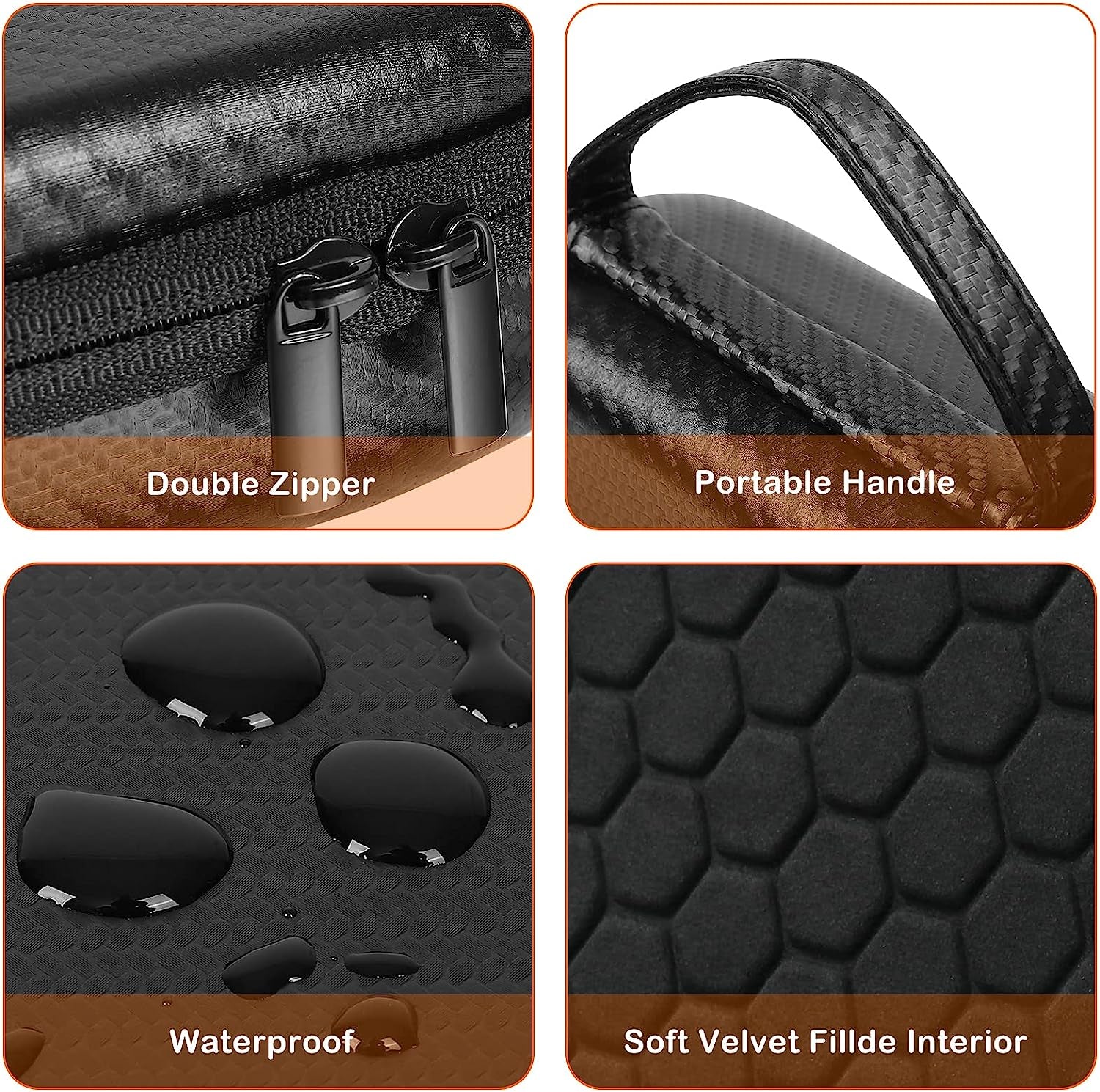 MOSISO Headphone Case Compatible with Airpods Max Supports Sleep Mode, Portable Waterproof Shockproof Protective Travel Hard Carrying Case Storage Bag, Black  Mosiso   