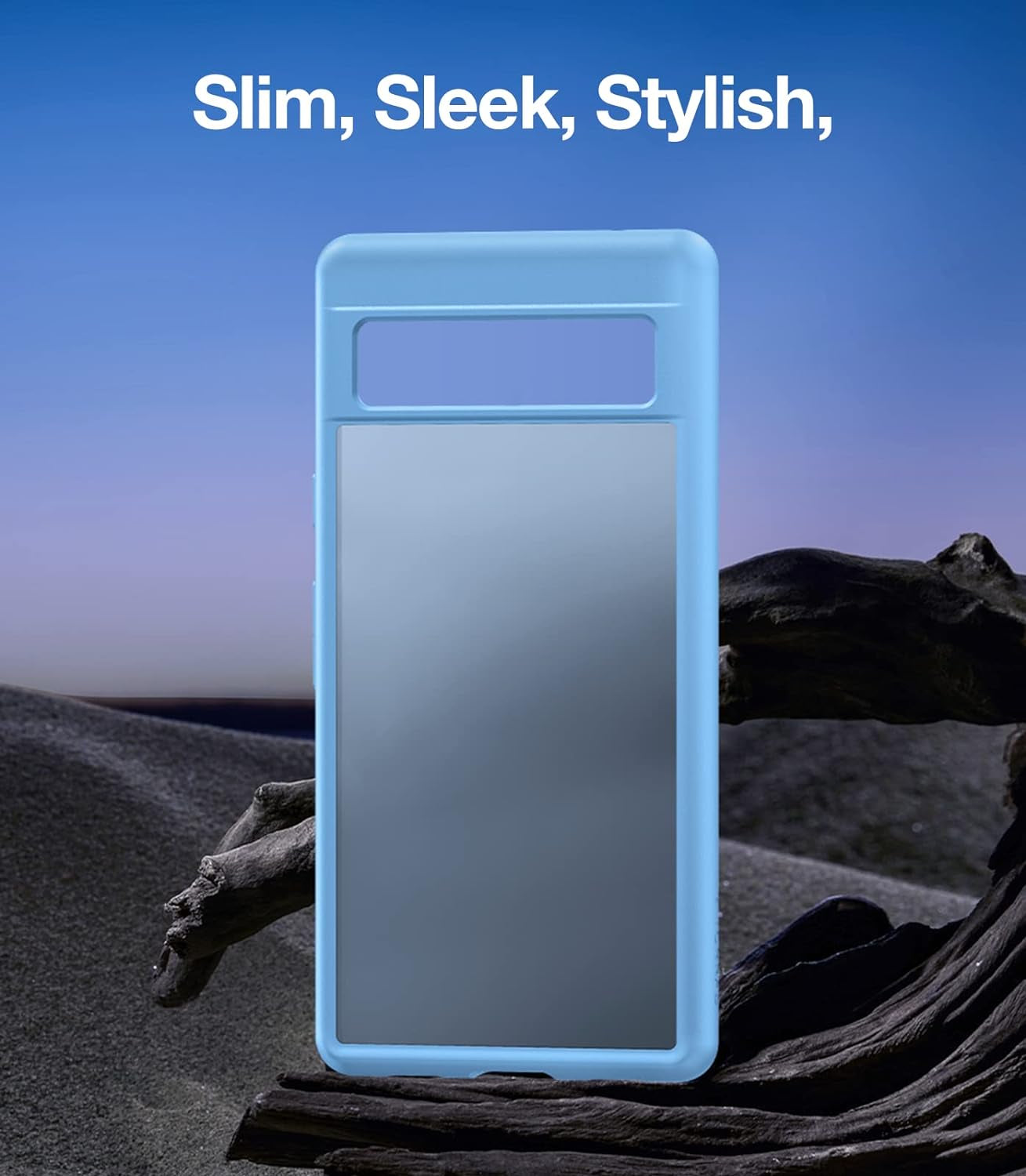 TORRAS Shockproof Designed for Google Pixel 7A Case, [Military Grade Drop Tested] Translucent Slim Protective Matte Hard Back & Soft Edge Cover Phone Case for Google 7A Case 5G, Light Blue  TORRAS   