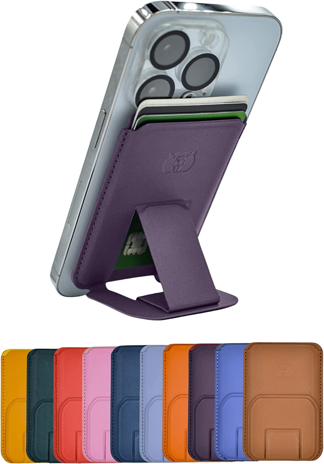 Beaverr Magnetic Card Wallet with Kickstand, Compatible with Magsafe, for Iphone 14 Pro Max/14 Pro/14/14 Mini, Iphone 13 Pro Max/13 Pro/13/13 Mini, Iphone 12 Pro Max/12 Pro/12/12 Mini (Wine)  Beaverr   