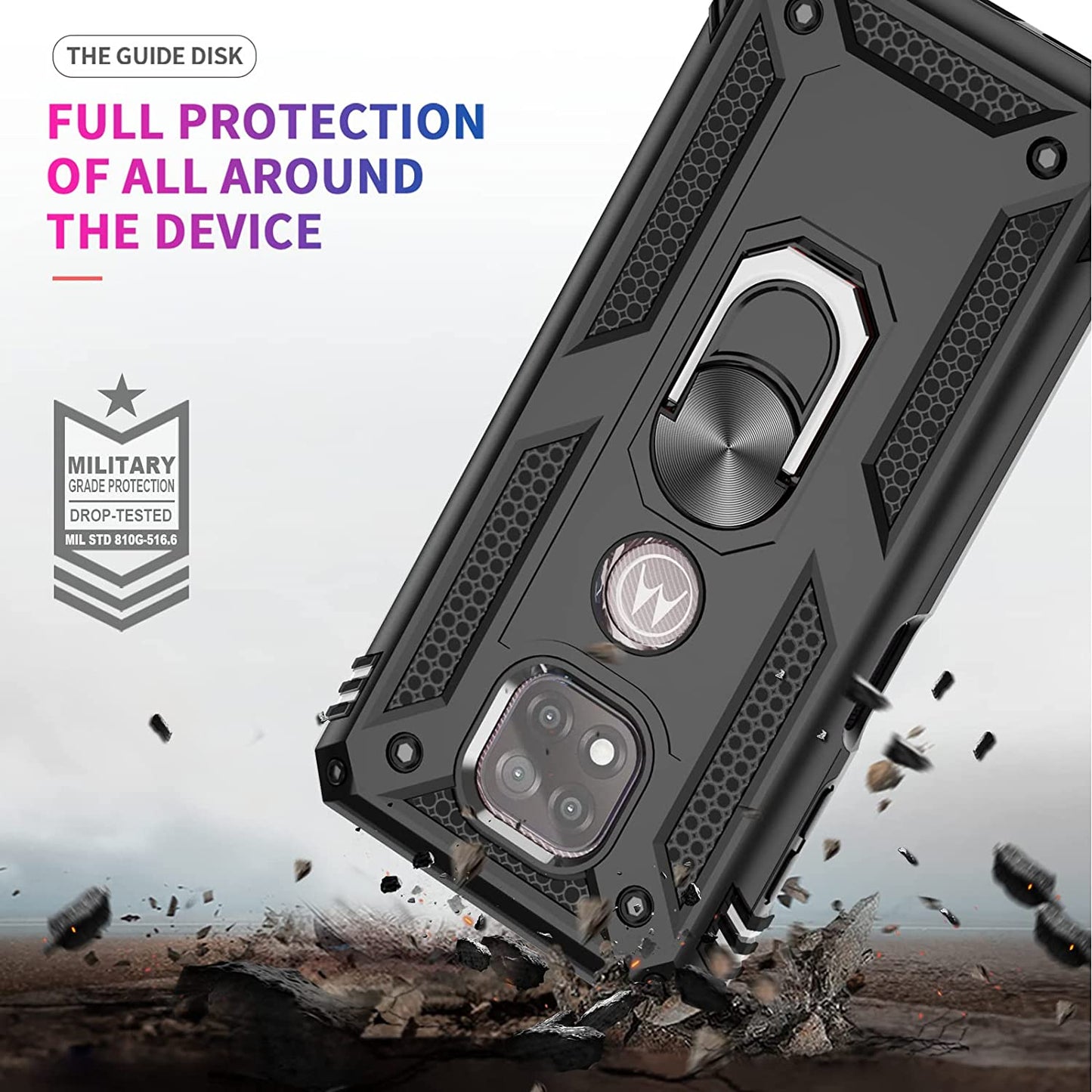 Leyi for Moto G Power 2021 Case with [2 Pack] Tempered Glass Screen Protector (Not Fit 2020/2022), [Military-Grade] Shockproof Phone Case with Kickstand for Motorola Moto G Power 2021, Black  LeYi   