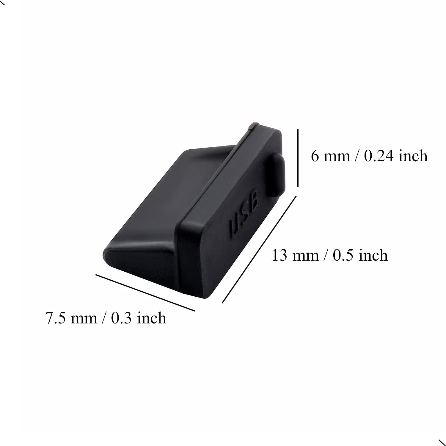 Threebulls 30 Pcs Silicone USB Cap Port Cover anti Dust Protector for Female End Black  ThreeBulls   