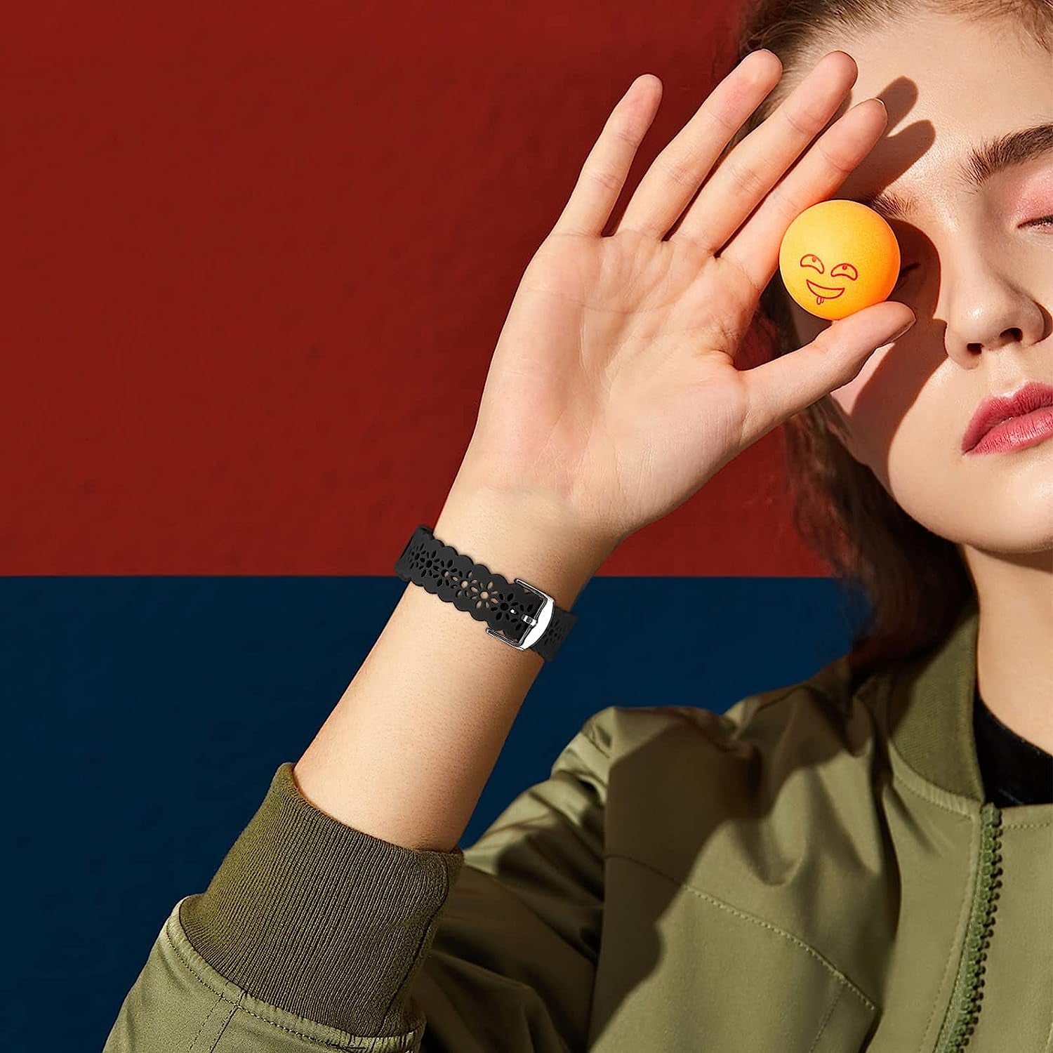 YAXIN 3 Pack Slim Sport Bands Compatible with Fitbit Sense/Fitbit Versa 3 Band/Versa 4 Bands/Fitbit Sense 2 for Women,Soft Silicone Lace Replacement Wristbands for Fitbit Versa Smart Watch  YAXIN   