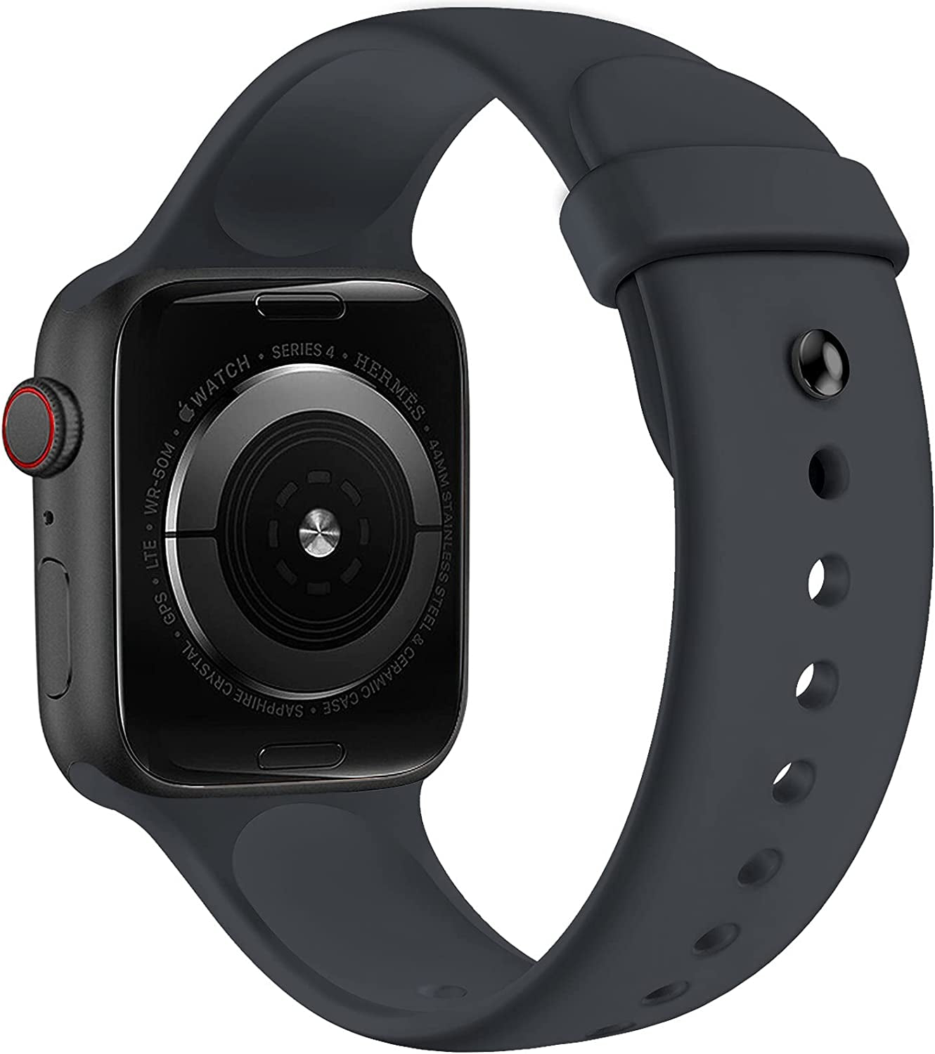 OUHENG 2 Pack Sport Band Compatible with Apple Watch Band 49Mm 45Mm 44Mm 42Mm, Soft Silicone Band Strap for Iwatch Ultra Series 8/7/6/5/4/3/2/1/SE2/SE (Black/Dark Gray, 49Mm 45Mm 44Mm 42Mm)  OUHENG   