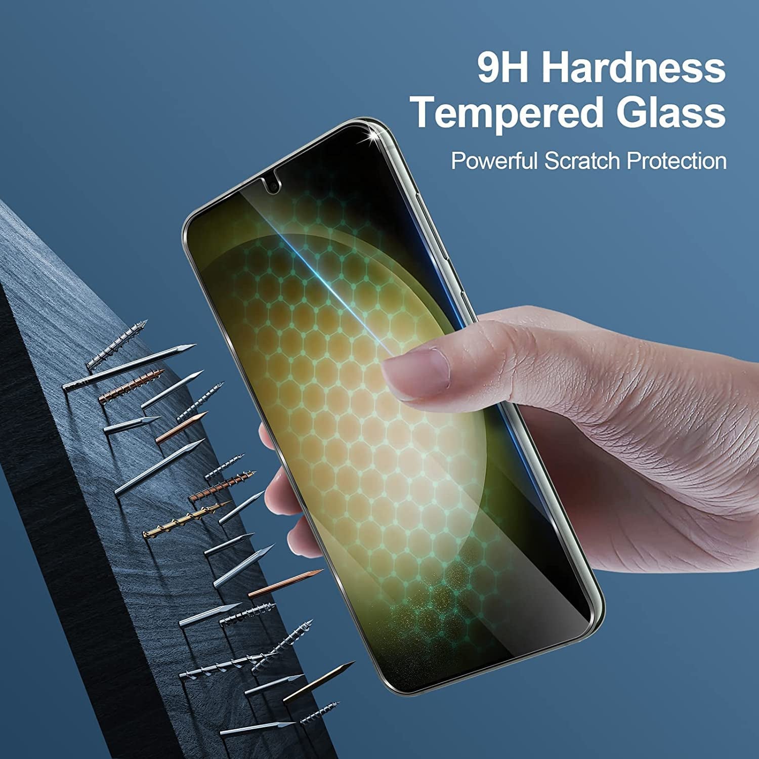 Yoyamo 【3+3 Pack Screen Protector for Samsung Galaxy S23 Plus/S23+ with 3 Pack Tempered Glass Screen Protective Film and 3 Pack Camera Lens Protector-Bubble Free High Definition  Yoyamo   