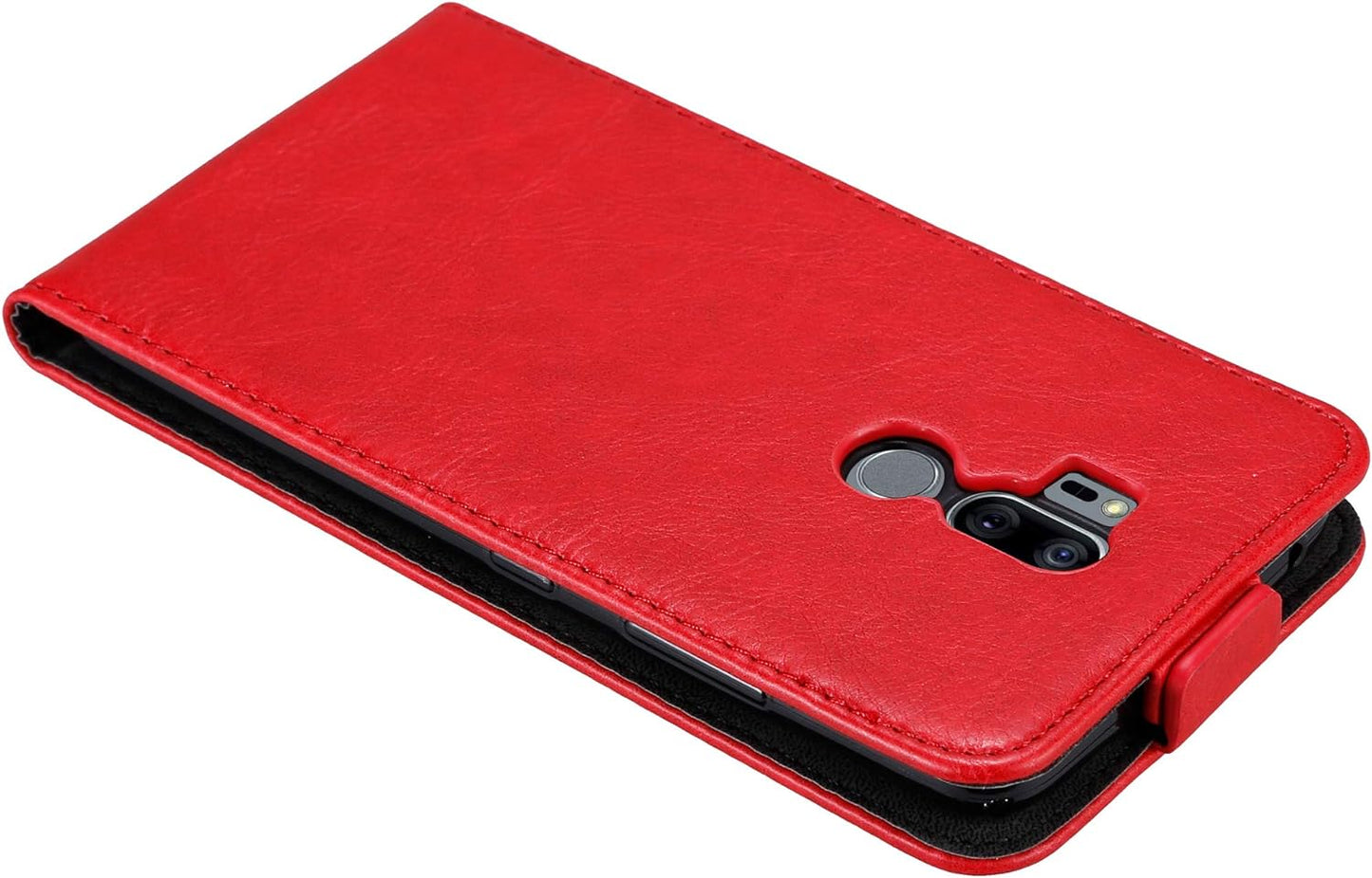Cadorabo Case Compatible with LG G7 Thinq in Apple RED - Flip Style Case with Magnetic Closure - Wallet Etui Cover Pouch PU Leather Flip  Cadorabo   