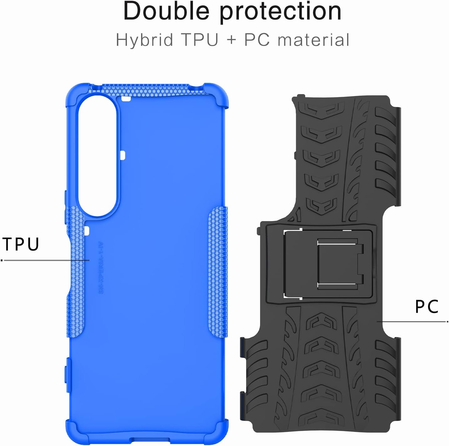 Compatible with Sony Xperia 1 II with Built-In Kickstand 360° Full Body Shockproof Military Grade Heavy Duty Protective Phone Case for Sony Xperia 1 II  Joie & Joho   