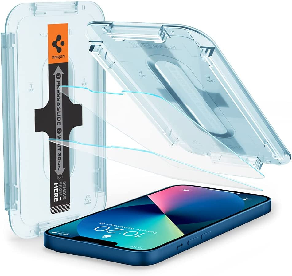 Spigen Tempered Glass Screen Protector [Glastr EZ FIT] Designed for Iphone 13 Mini [Case Friendly] - 2 Pack  Spigen   