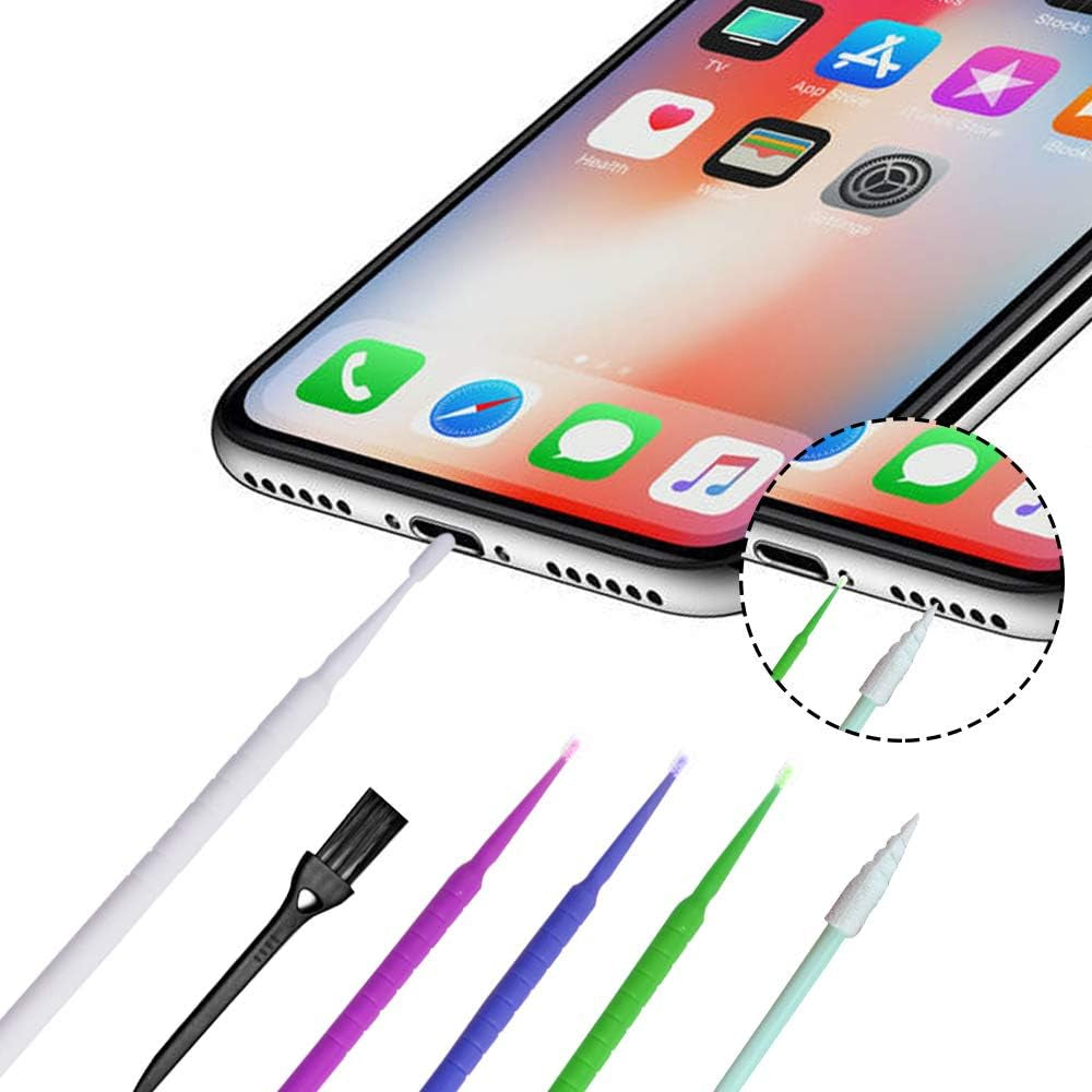 53 Pcs Cleaning Kit,Sonku Bendable Mini Soft Brushes Long Spiral Pointed Cleaning Sticks with anti Static Cleaning Brushes and Cleaning Cloth for Tablet,Camera,Laptop,Or Computer Cleaning  Sonku   