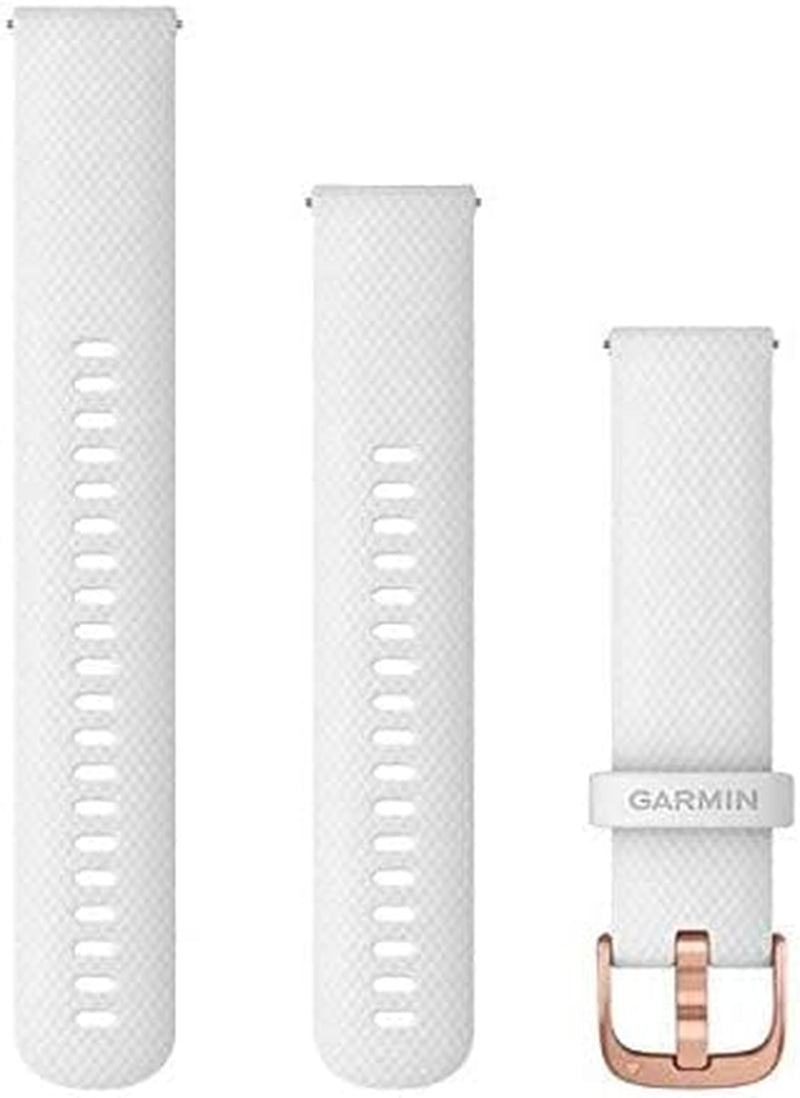 Garmin Quick Release Accessory Band 20 Mm- White Silicone, Stainless Hardware, 010-12924-10  Garmin   