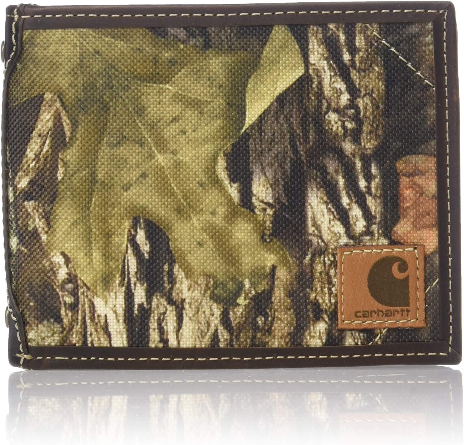 Carhartt Men'S Billfold and Passcase Wallets, Durable Bifold Wallets, Available in Leather and Canvas Styles  Carhartt Mossy Oak Break-up Camo  
