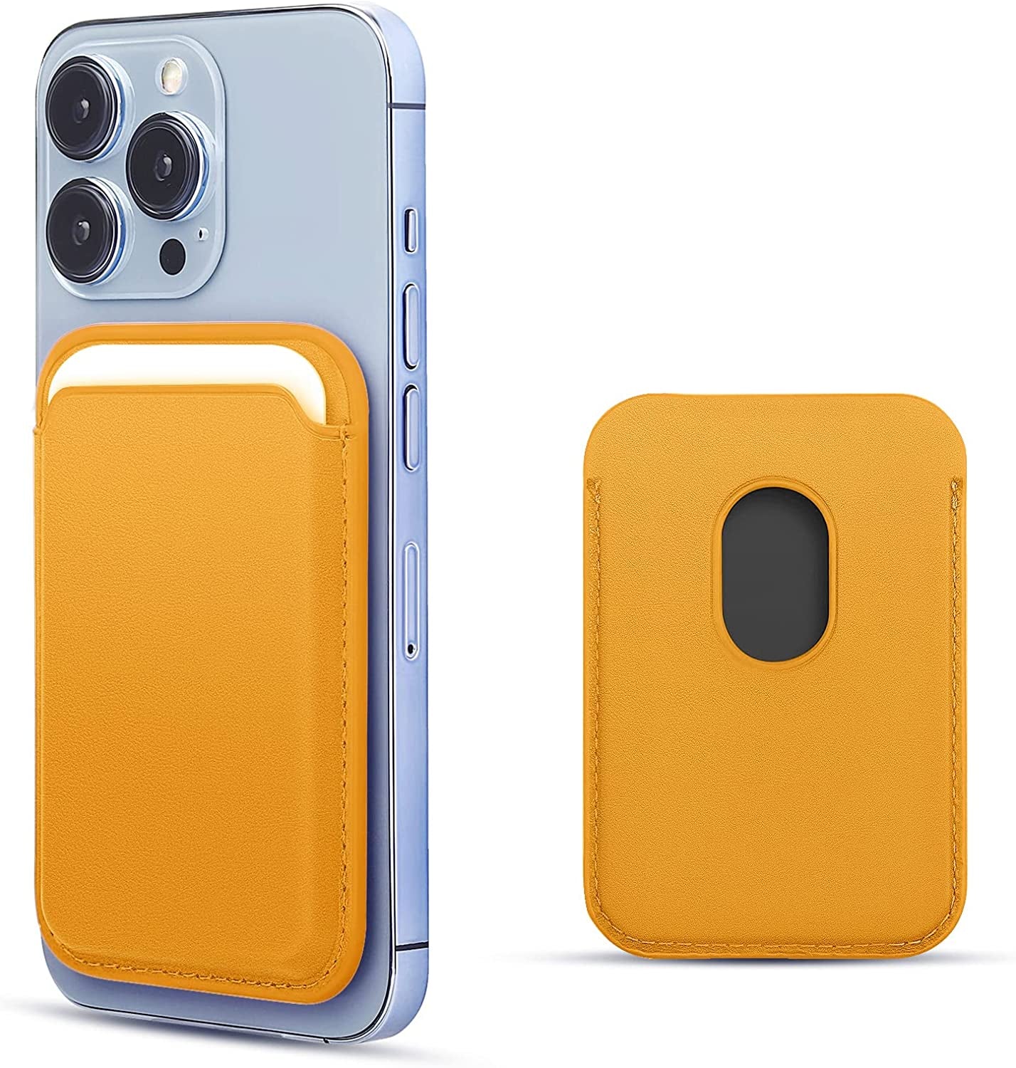 WALLFID Magsafe Wallet Leather Compatible with Iphone 12/13/14 Mini/Plus/Pro/Max,Rfid Card Holder with Magsafe Magnet (Purple)  WALLFID Gold Brown  