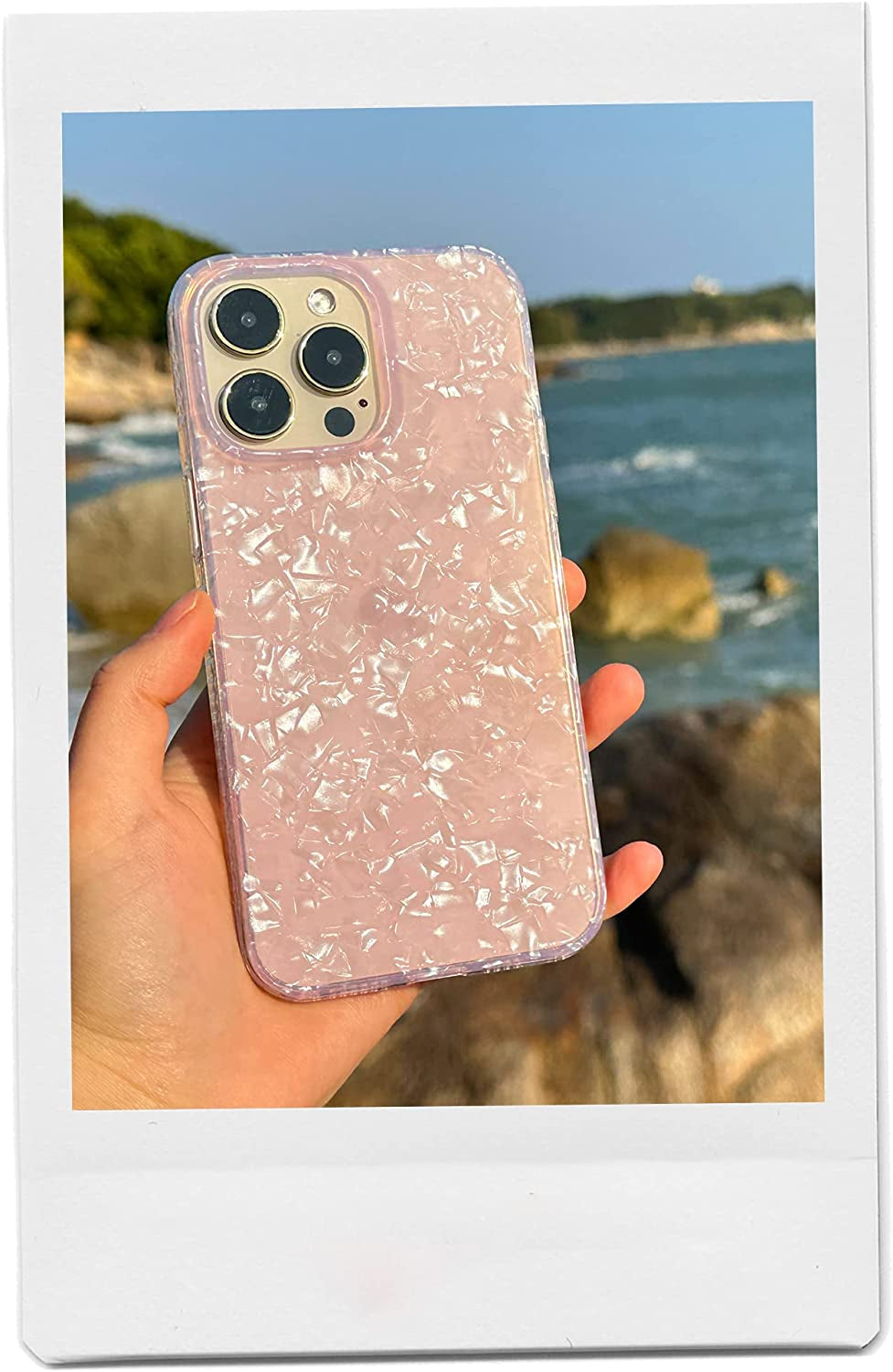 LONLI - for Iphone 14 (6.1") - Pink Pearl Tort Phone Case for Women - Just in Case Series  LONLI CO., LIMITED   