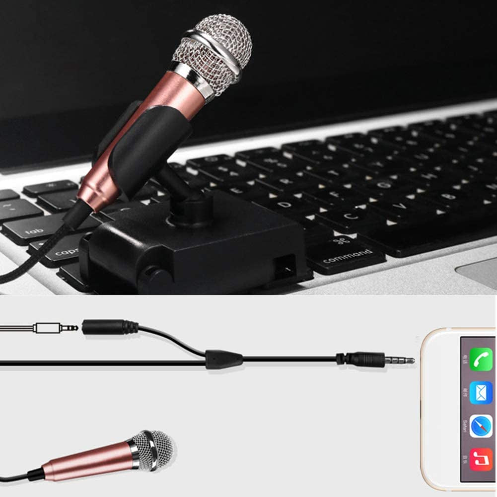 Ekqw015L [Mini Singing Mic Equipment 3.5Mm Mini Condenser Microphone Phone Karaoke Mic with Stand Singing Mic Equipment Mini Handheld Microphone for Mobile Phone Laptop Notebook Silver  ekqw015l   