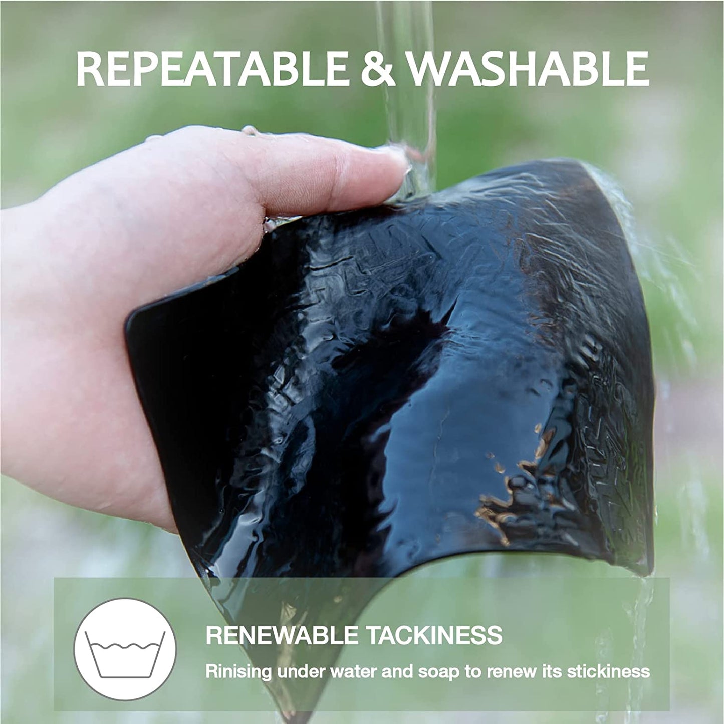 JIMISHA anti Slip Pad Sticky Gripping Pad Sticky Gel Pad Multifunctional Fixate Gel Pads Non-Slip Mounting Pad Cell Pad, 6.3 X 5.1 Inch (2 Pack)  JIMISHA   