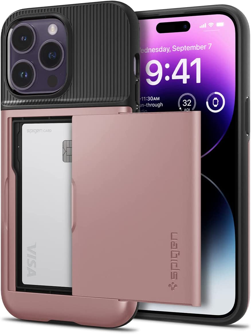 Spigen Slim Armor CS Designed for Iphone 14 Pro Max Case (2022) - Metal Slate  Spigen Rose Gold  