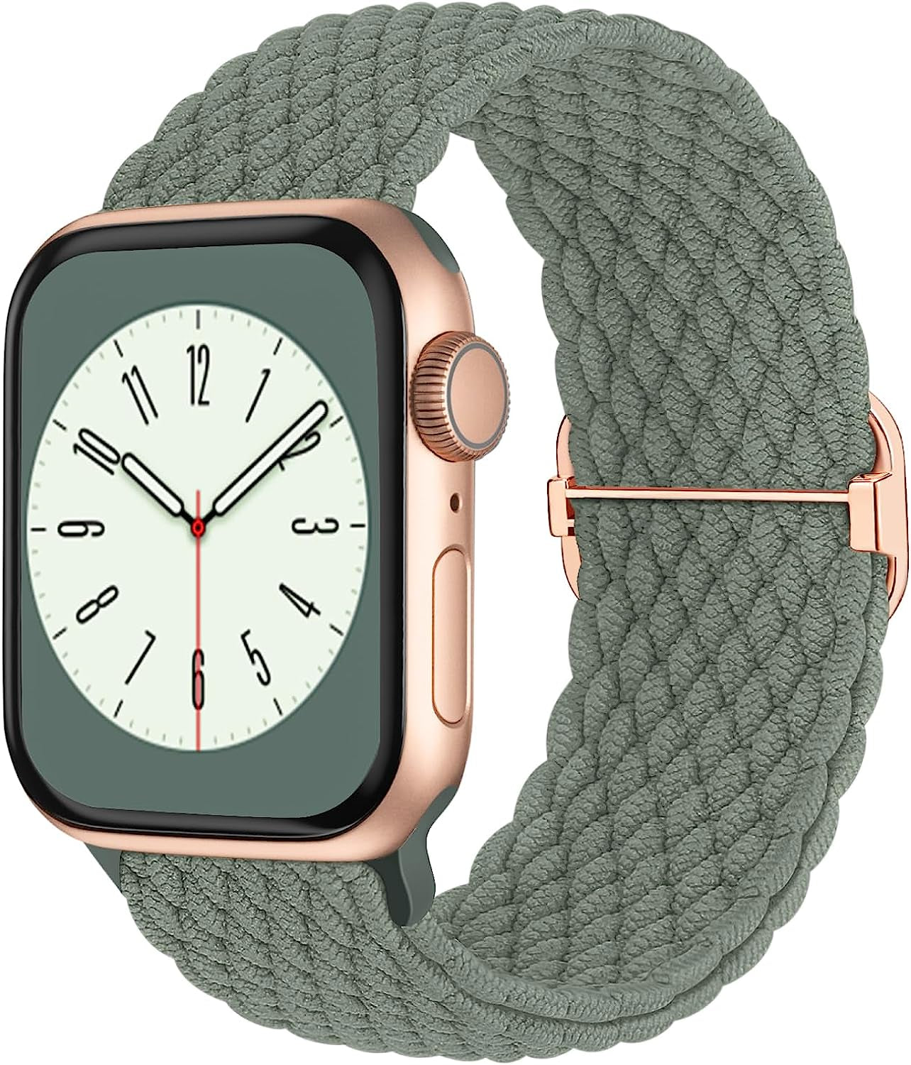 Braided Solo Loop Compatible with Apple Watch Band 38Mm 40Mm 41Mm 42Mm 44Mm 45Mm 49Mm for Women Men, Stretchy Straps Elastic Sport Wristbands for Iwatch Series 8 7 6 5 4 3 2 1 SE Ultra  Butifacion Cactus 38/40/41mm 
