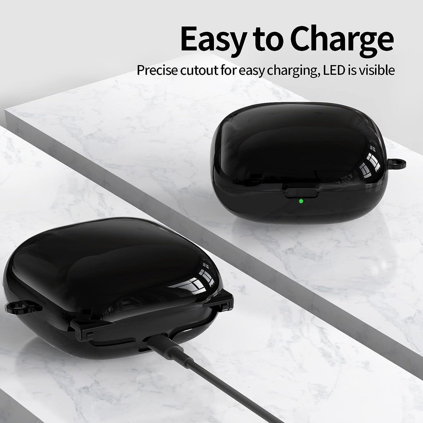 Powerbeats Pro Case Cover, Filoto Hard Case for Powerbeats Pro Wireless Earbuds Full Body Shockproof Protective Charging Case Skin with Keychain Accessories for Men Women (Black)  Kerle   