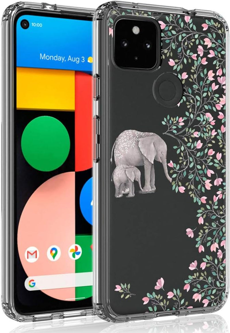 SYONER Clear Phone Case Cover for Google Pixel 4A 5G (6.2", 2020) [Not for Pixel 4A 4G Version] [Elephant]  SYONER   
