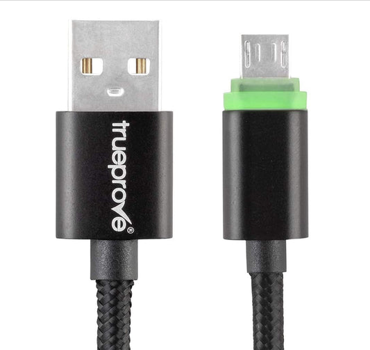 Trueprove Mophie Battery Case Compatible Smart Charging LED Sync Data Cable & Pouch (Bundle) Lights While Charging Including Helium, Air & Space Cases on Iphone, Samsung, HTC and LG (Black, 10FT)  TrueProve®   