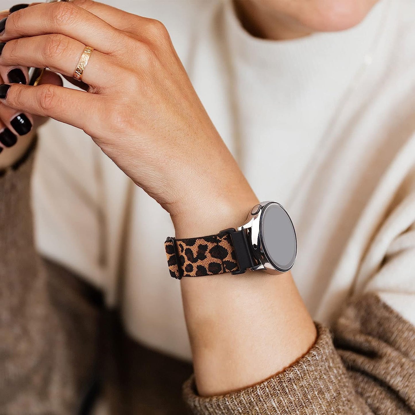 3 Pack Elastic Bands Compatible with Samsung Galaxy Watch 4 44Mm 40Mm, Samsung Galaxy Watch 4 Classic 46Mm 42Mm, 20Mm Adjustable Elastic Nylon Sport Stretchy Wristband for Women Men  Meliya   