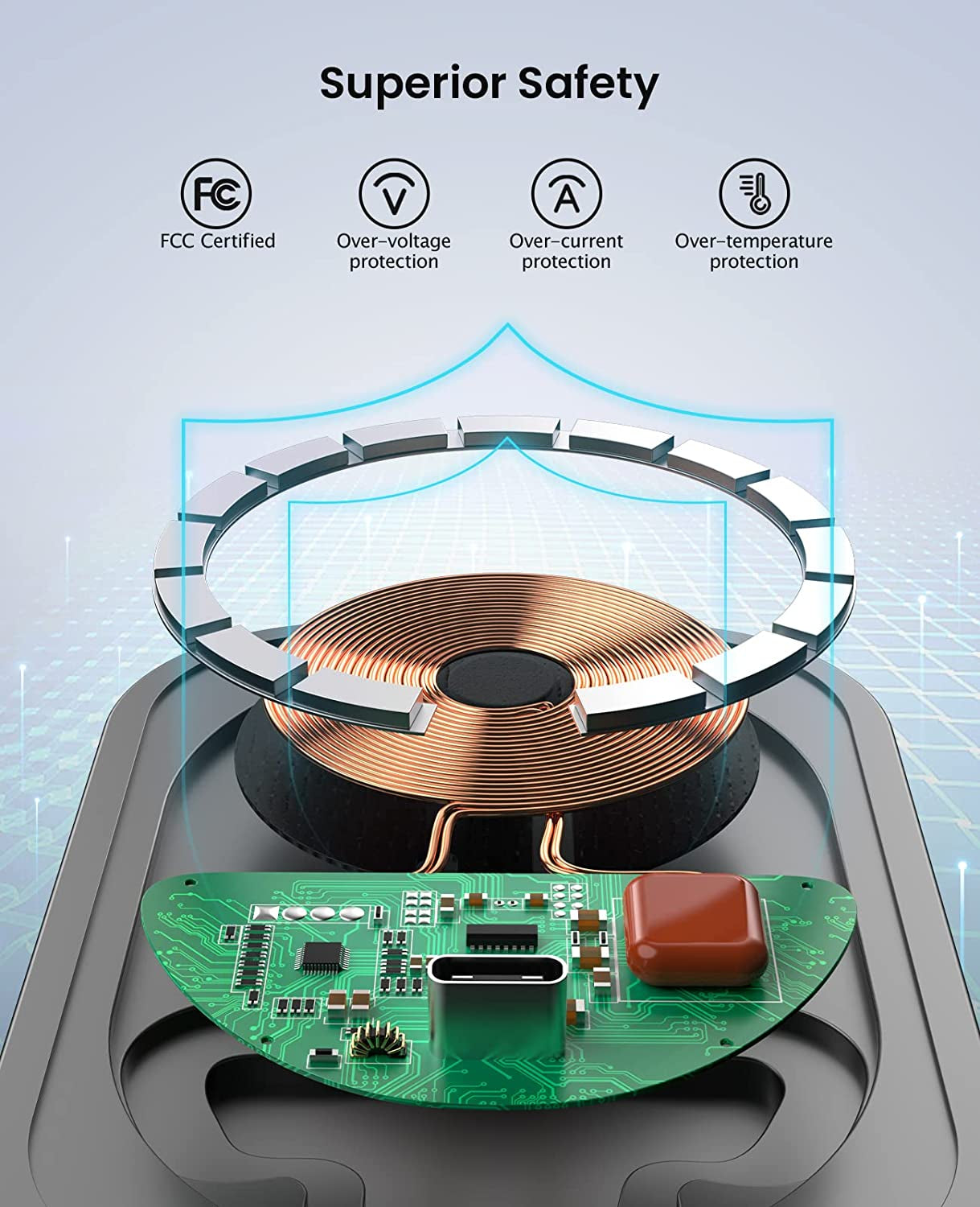 DSUSMA 15W Magnetic Wireless Charger Compatible with Magsafe Charger/Iphone 14/14 Pro/14 Plus/14 Pro Max/Iphone 13/13 Pro/13 Pro Max/Iphone 12 Series, with 20W Power Charger+5Ft Charger Cable(Black)  DSUSMA   