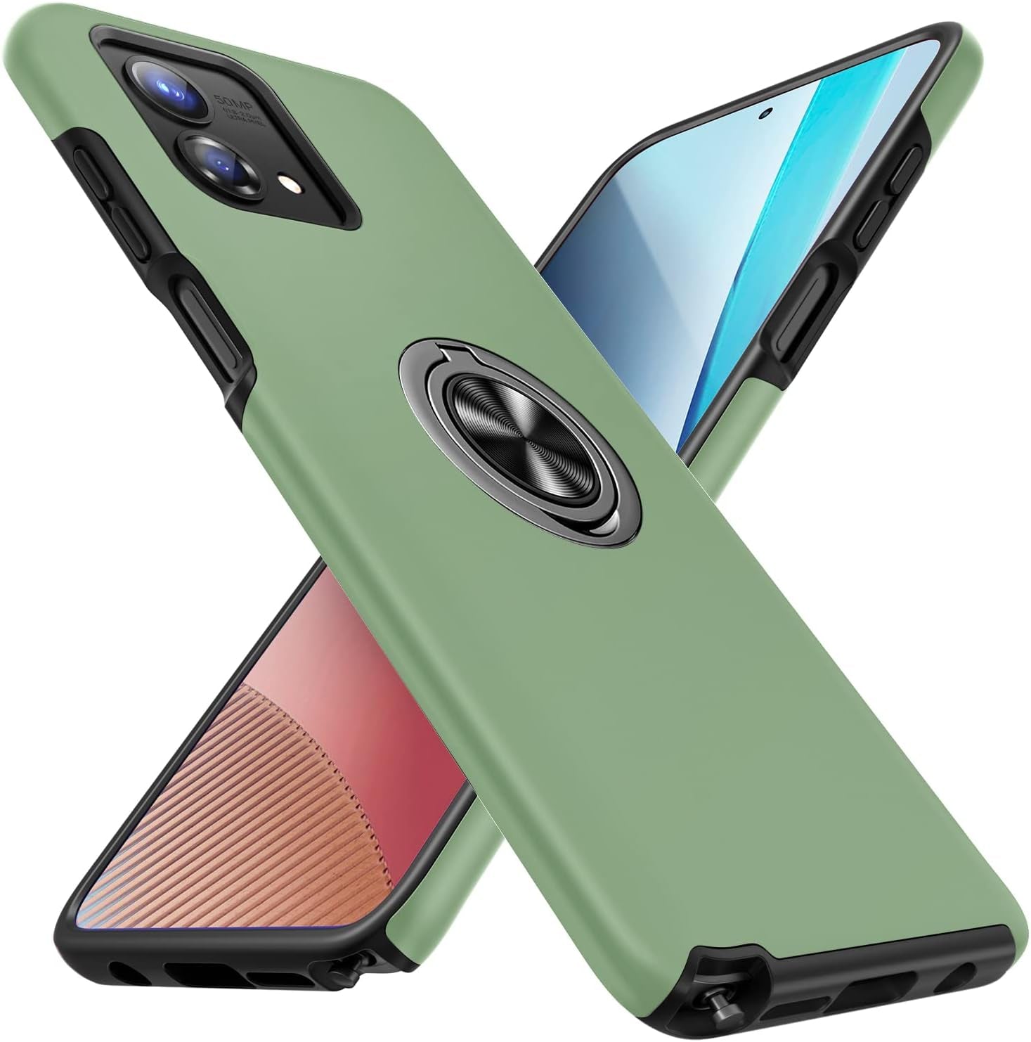 JAME for Moto G Stylus 5G 2023 Case, Slim Soft Shockproof Protective Case for Motorola G Stylus 5G Case 2023, with Invisible Ring Kickstand for Motorola G Stylus 5G 2023 Case, Green  JAME Alpine Green  