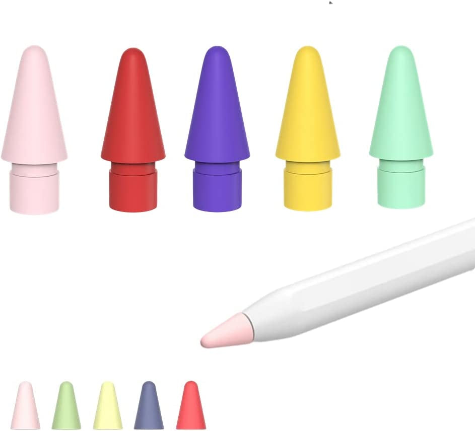 Compatible with Upgraded [Pen like ] Pencil Tips Fits for Apple 2Nd 1St Gen Ipad Pro Pencil, Replacement Ipencil Nibs for Ipad Pro Pencil,No Wear Out Fine Point Precise Control Resistance White&Clear  LOVE MEI color  