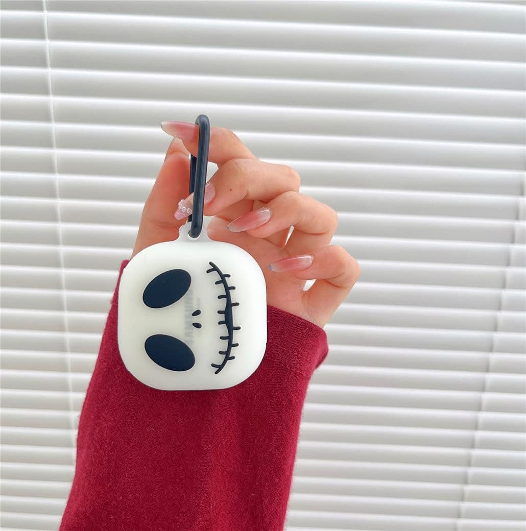 Suitable for Samsung Galaxy Buds 2 Pro Case/Galaxy Buds Pro Case/Galaxy Buds 2 Case/Galaxy Buds Live Case/Cartoon Skull Character Skin，With Keychain Protective Cover Accessories (Skull)  Yvonne Zhang   