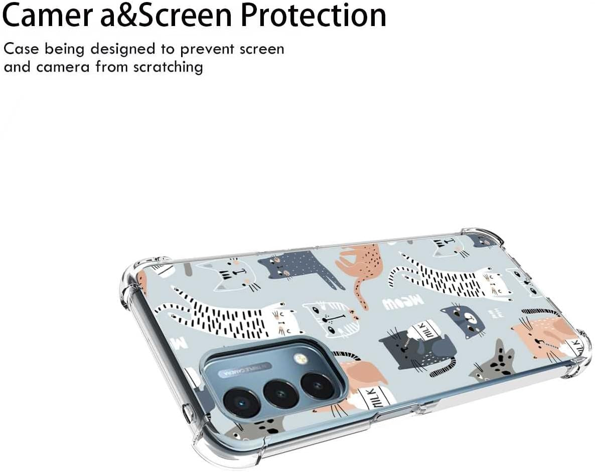 Compatible with Oneplus Nord N200 5G/Oppo A93 5G Cat Case, Cute Kitten Cat Cartoon Animal Pattern for Oneplus Case Girls Boys, Soft TPU Shock Resistant Case for Oneplus  TOSIER   