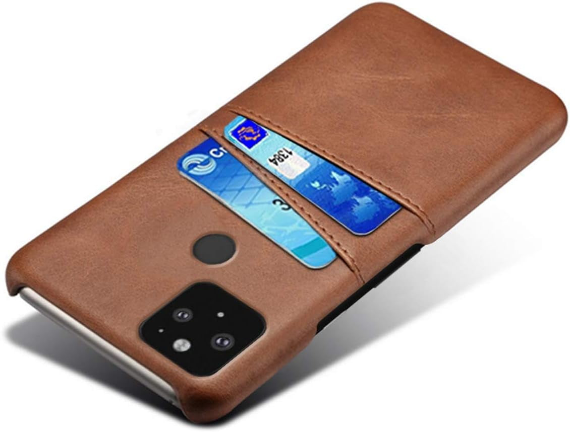 FHZXHY Google Pixel 4A 5G Back Case PU Leather Wallet Card Holder Phone Case for Google Pixel 4A 5G(6.2 Inch 2020)-Brown  FHZXHY   