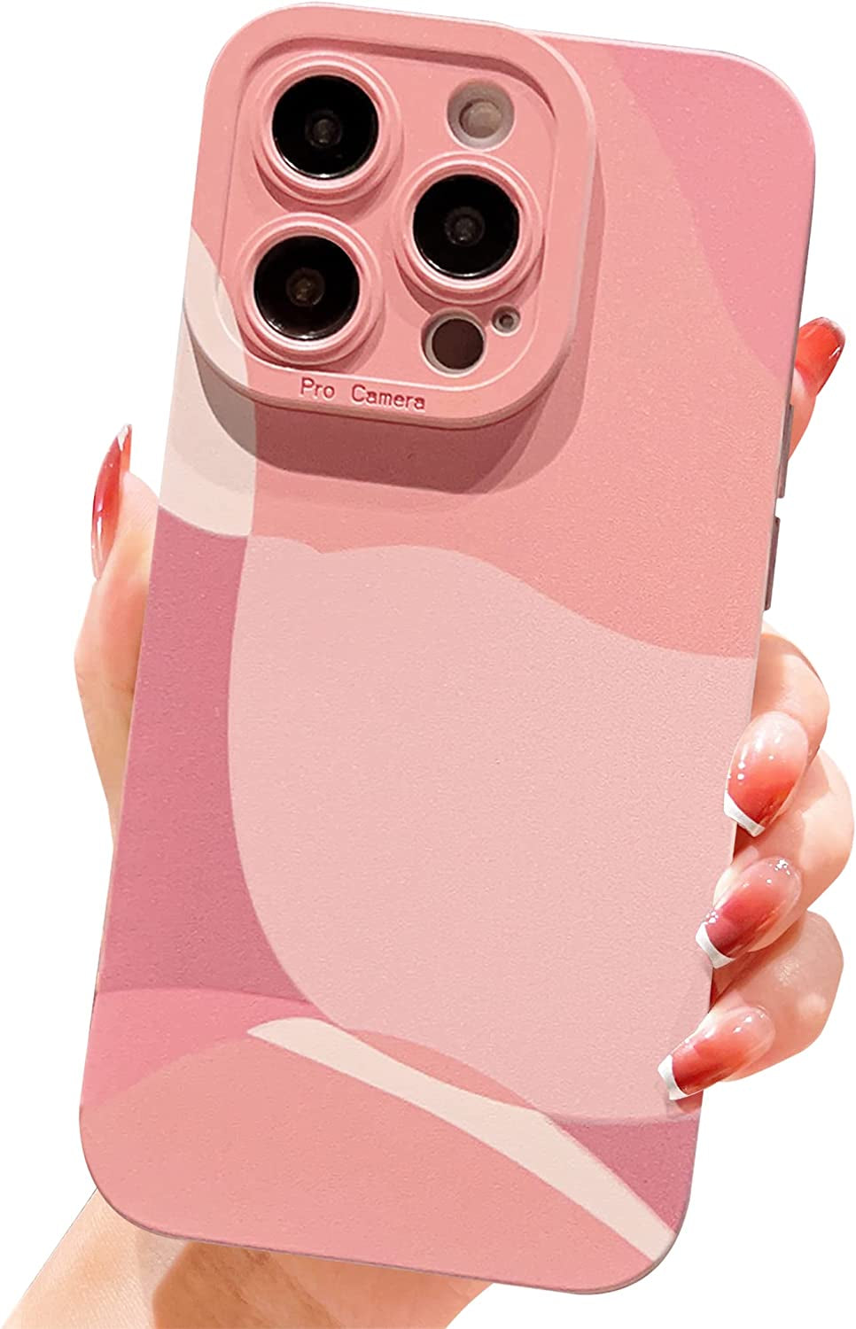 YKCZL Compatible with Iphone 14 Pro Max Case,Cute Painted Art Heart Pattern Full Camera Lens Protective Slim Soft Shockproof Phone Case for Women Girls-Dark Green  YKCZL Pink  