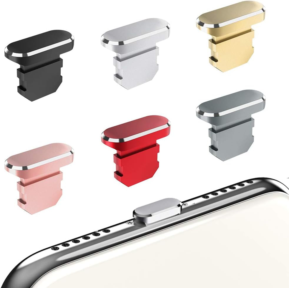 [2 Pack] anti Dust Plugs for Iphone 14 13 Pro Max 8 Pin Charging Port Plug Iphone SE 2020 Anti-Dust Pluggy with Easy Storage Case Iphone Xs Charge Port Plug for Apple Iphone 11 12 Pro XR XS Silver  iMangoo   