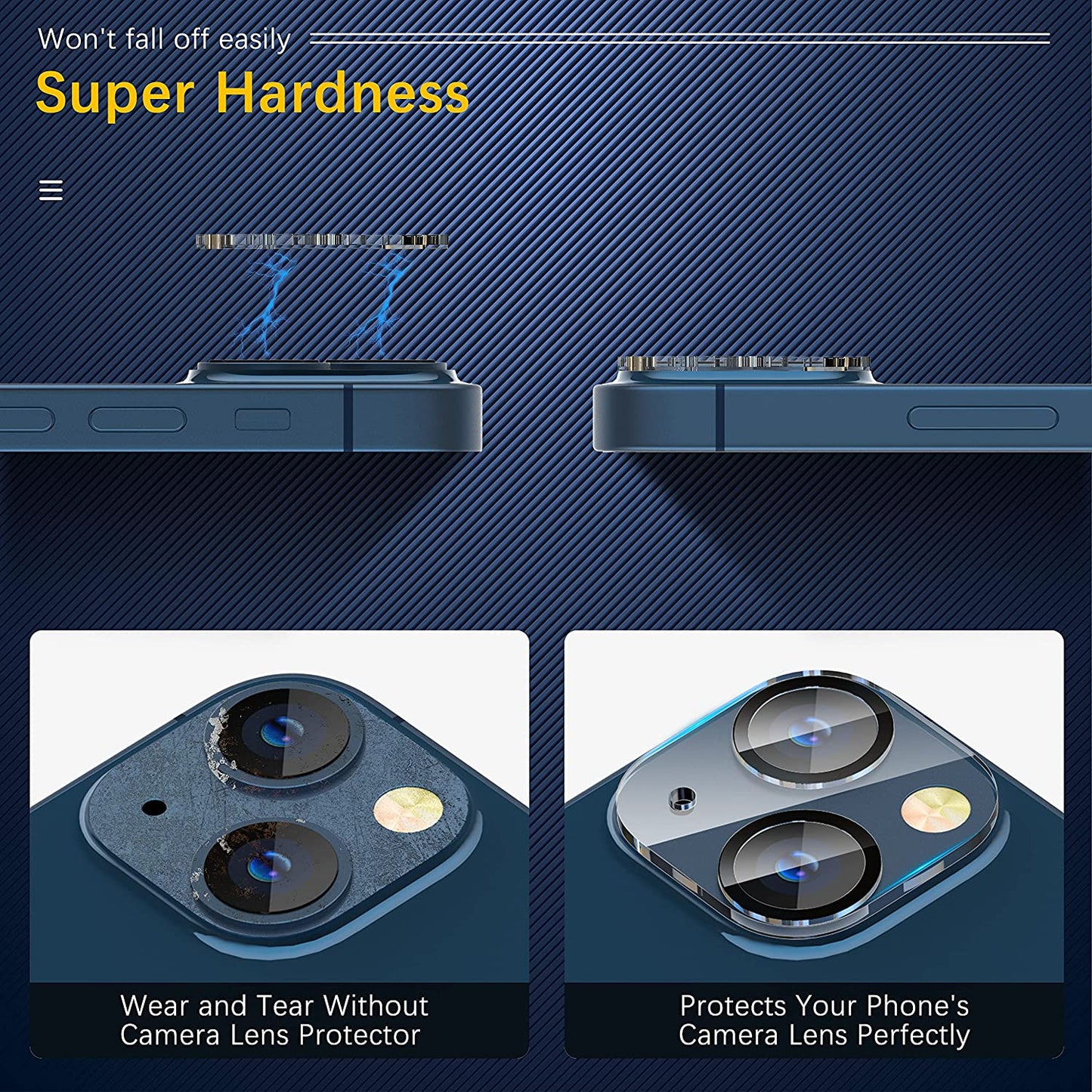 Uniqueme [3 Pack] for Iphone 13 / Iphone 13 Mini Camera Lens Protector, Tempered Glass [Case Friendly][New Version][Scratch-Resistant][Easy Installation] - Black Circle  UniqueMe   