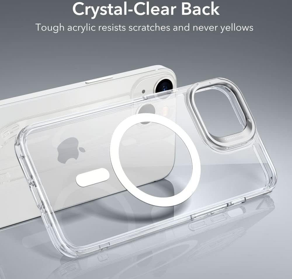 ESR Classic Stand Case with Halolock, Compatible with Iphone 14 Plus, Magsafe Compatible Case with Stand, Military Grade Protection, Built-In Camera Ring Stand, Scratch Resistant Back, Clear  ESR   