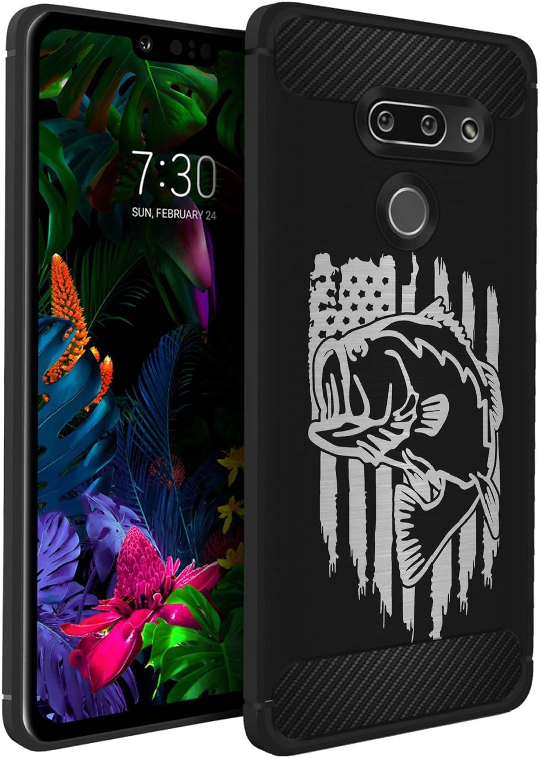 Casesondeck Case Compatible with LG G8 Thinq/Lg G8, Slim Precise Fit TPU Case, Scratch Protection and Unique Design (Don’T Tread on Me)  CasesonDeck Fishing Usa Bass  