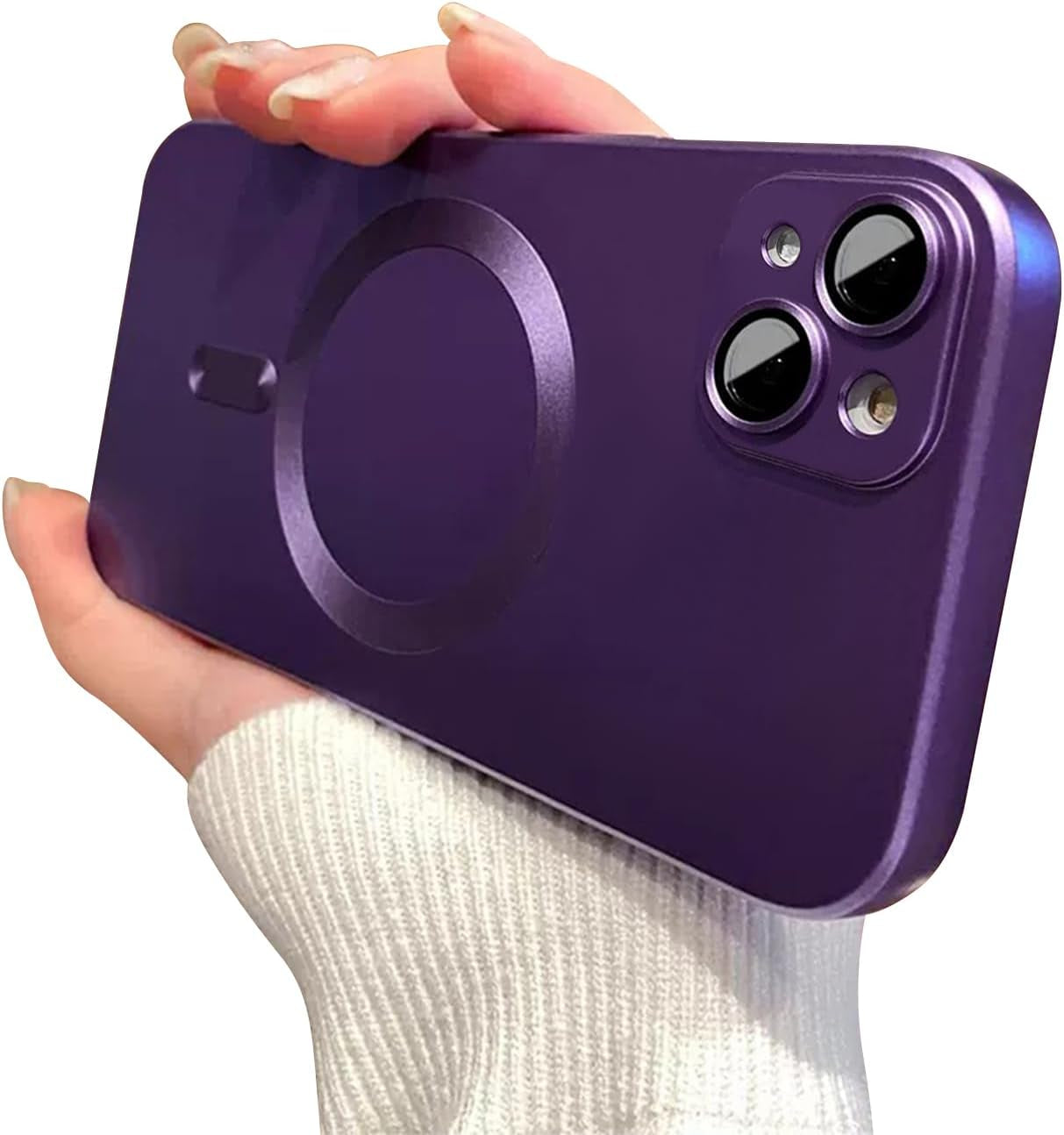 Fycyko Phone Case for Iphone 14 Pro Max Magnetic Case [Adaptation with Magsafe] Slim Cute Luxury Soft Silicone Design for Iphone 14 Pro Max 6.7'' with Camera Protector-Black  Fycyko   