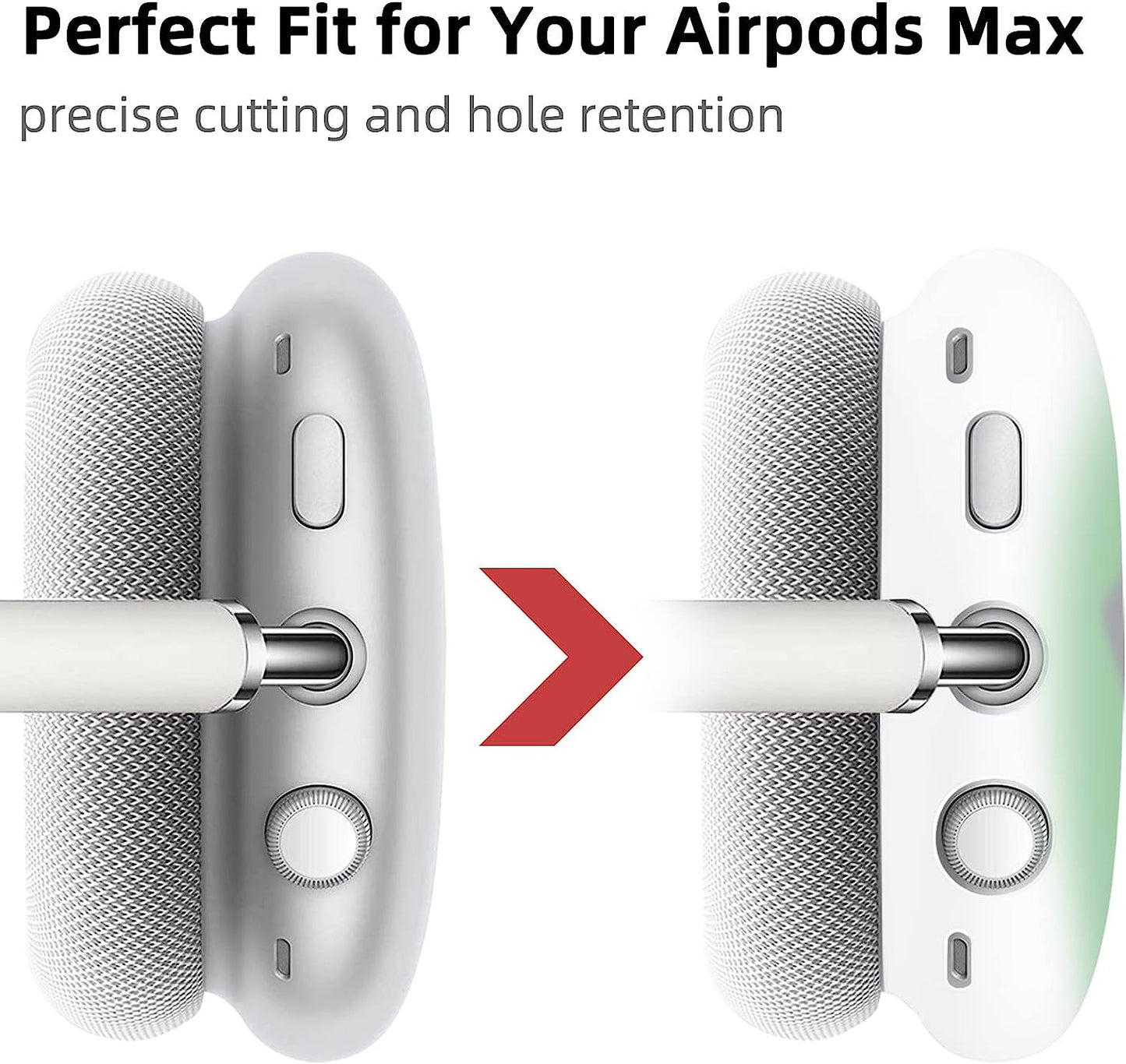 AIIEKZ Case Cover for Airpods Max，Soft Silicone Anti-Scratch Ear Cups Case with Colorful Star Pattern for Apple Airpods Max Headphones (Green)  AIIEKZ   