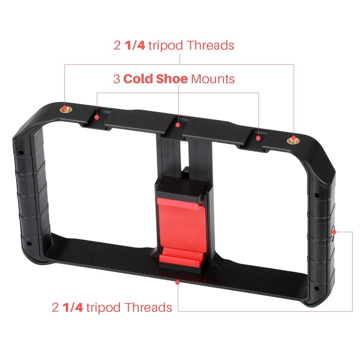 Ulanzi U Rig Pro Video Rig for Iphone, Phone Stabilizer Rig W Triple Cold Shoe Mount,Phone Tripod Mount for Iphone 11 Pro Max XS Max X 8 7 6 plus Oneplus 7 Pro Samsung Google Pixel Vlogging Filmmaking  Ulanzi   