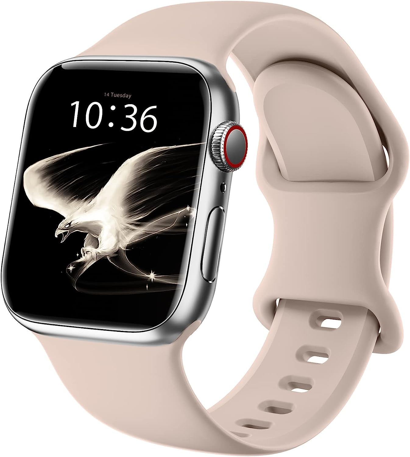 ZALAVER Bands Compatible with Apple Watch Band 38Mm 40Mm 41Mm 42Mm 44Mm 45Mm 49Mm, Soft Silicone Sport Replacement Band for Iwatch SE Ultra Series 8 7 6 5 4 3 2 1 Women Men  ZALAVER Milk Tea 38mm/40mm/41mm 