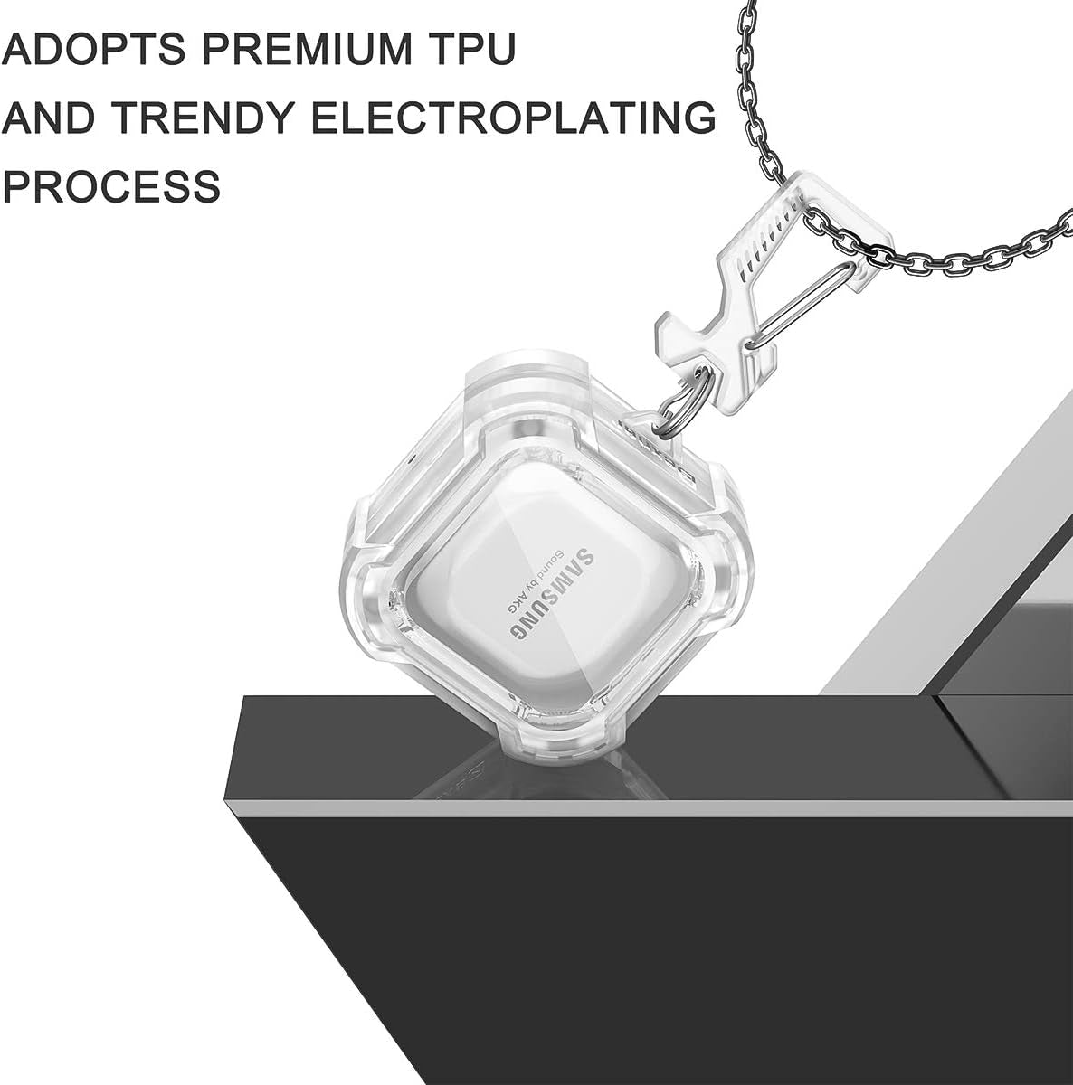 Dexnor Compatible with Samsung Galaxy Buds 2 Pro Case(2022)/Galaxy Buds 2 Case(2021)/ Galaxy Buds Live Case(2020)/ Galaxy Buds Pro Case(2021) Clear Hard PC & Silicone 360 Full Body Case - Crystal  Dexnor   