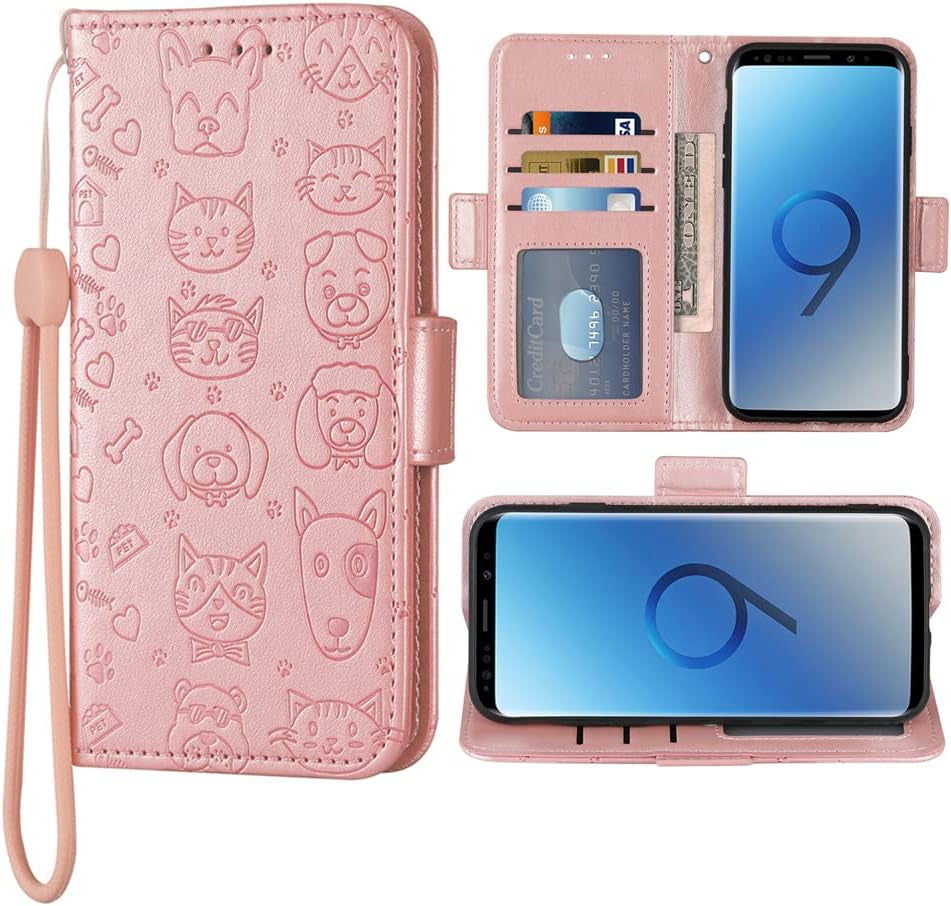 FDCWTSH Compatible with LG G7 Thinq Wallet Case Wrist Strap Lanyard Leather Flip Card Holder Stand Cell Phone Cover for LGG7 One G 7 plus LG7 Fit Lg7Thinq 7G Thin Q G7+ G7Thinq Lgg7Thinq Men Rose Gold  FDCWTSH   