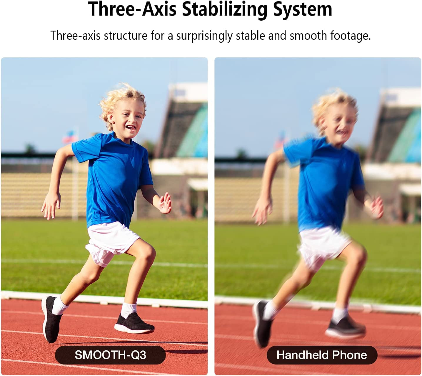 Zhi Yun Smooth Q3 Combo, Handheld 3-Axis Smartphone Gimbal Stabilizer with Grip Tripod LED Fill Light Protective Case Foldable Phone Stabilizer for Iphone & Android  zhi yun   