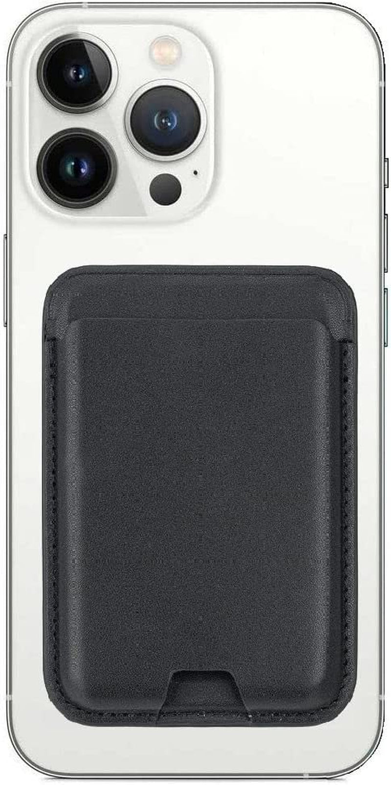 Open Slot Strong Magnetic Card Holder with Magsafe Wallet for Apple Iphone 14 Pro Max/14 Plus/14 Pro/14/13 Pro Max/13 Pro/13/13 Mini/12 Max/12/12 Pro/12 Mini, (Brown)  Tahamus Black  